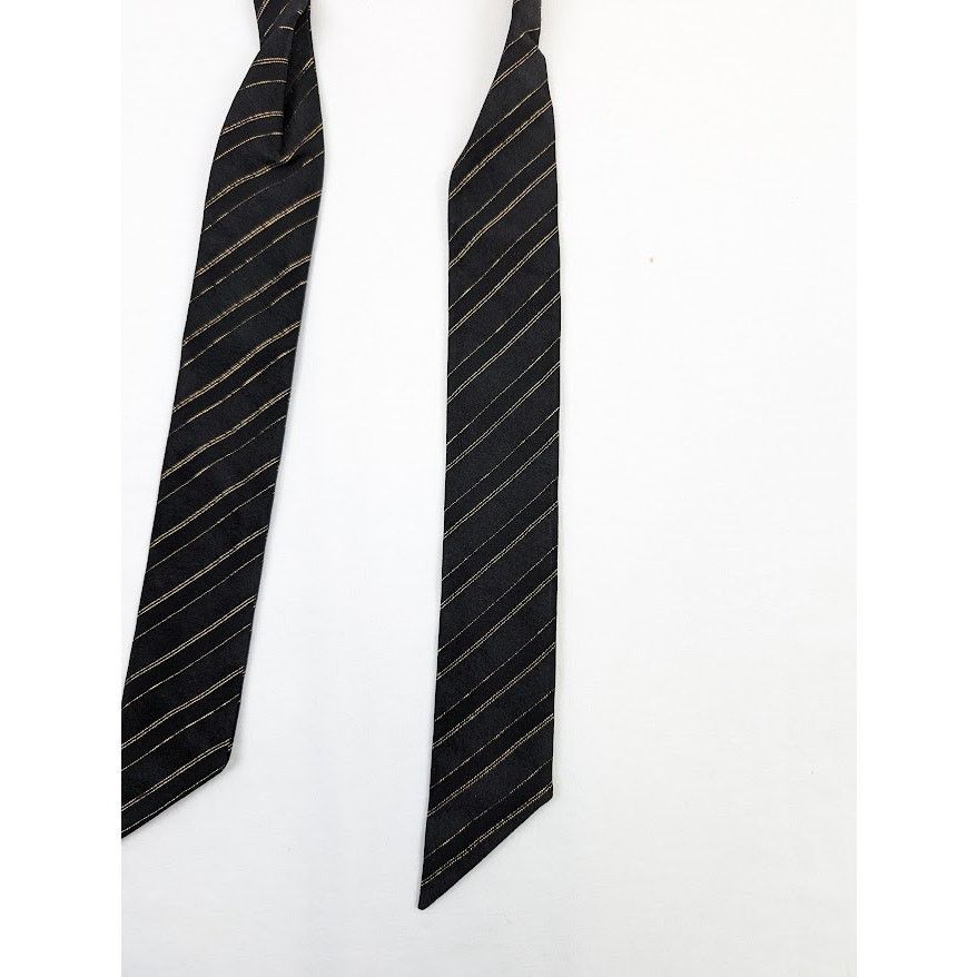 Saint Laurent Paris o1rshd1 Q:2 / Size: OS / Scarf Noeud Lavallie in Black/Gold Size ONE SIZE - 3 Thumbnail