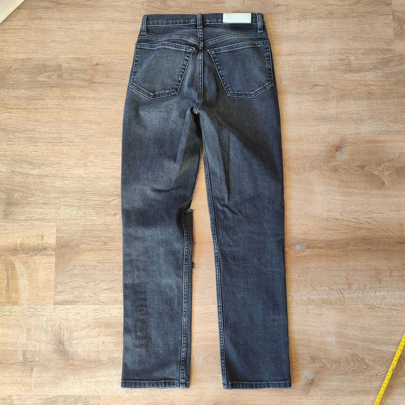 RE/DONE Re/Done Originals 70s Straight Jeans Womens 25 Washed Noir Size 25" / US 0 / IT 36 - 5 Thumbnail