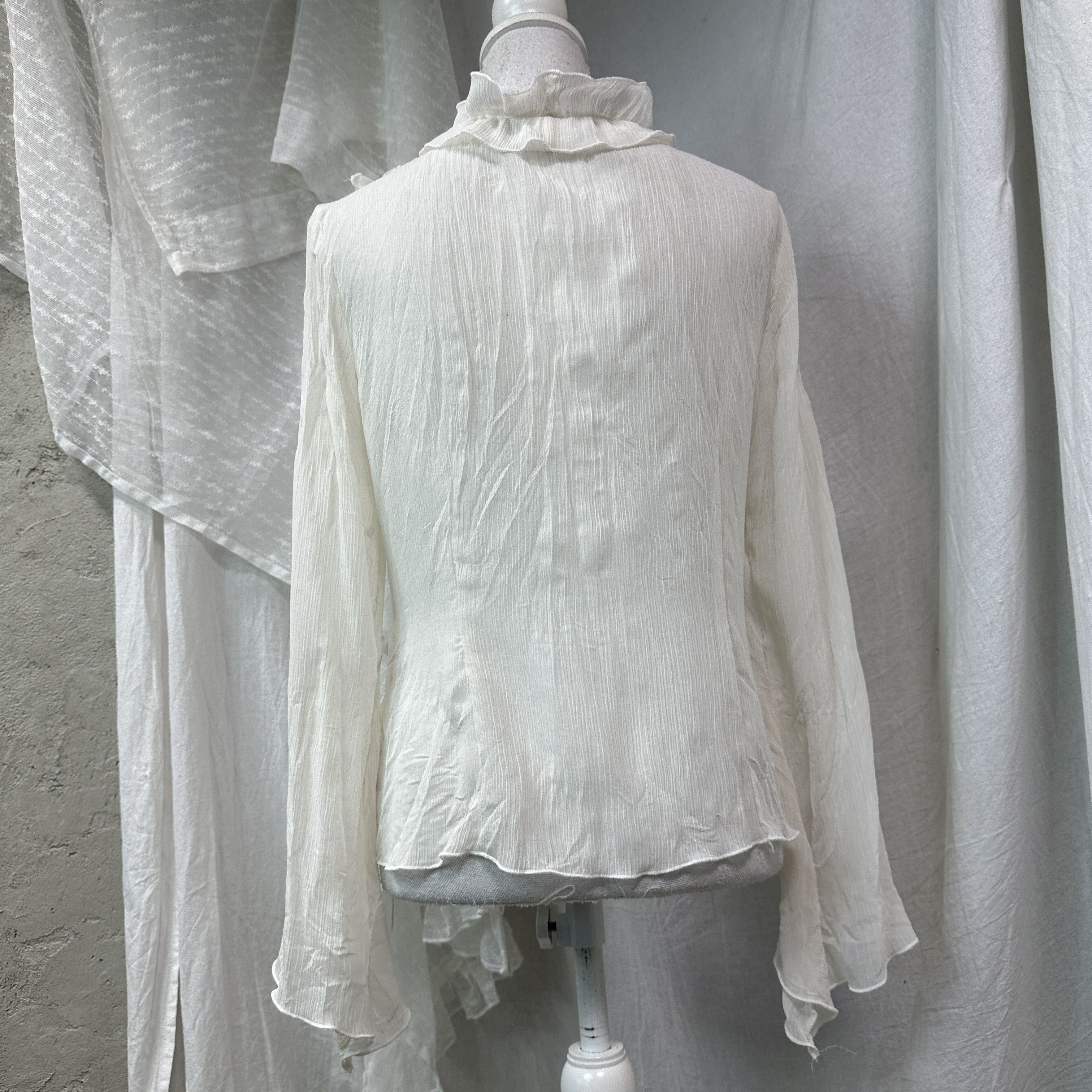 Vintage Vintage Avant Garde Fairy Ruffled Flared Sleeves Shirt Y2K Size M / US 6-8 / IT 42-44 - 7 Thumbnail