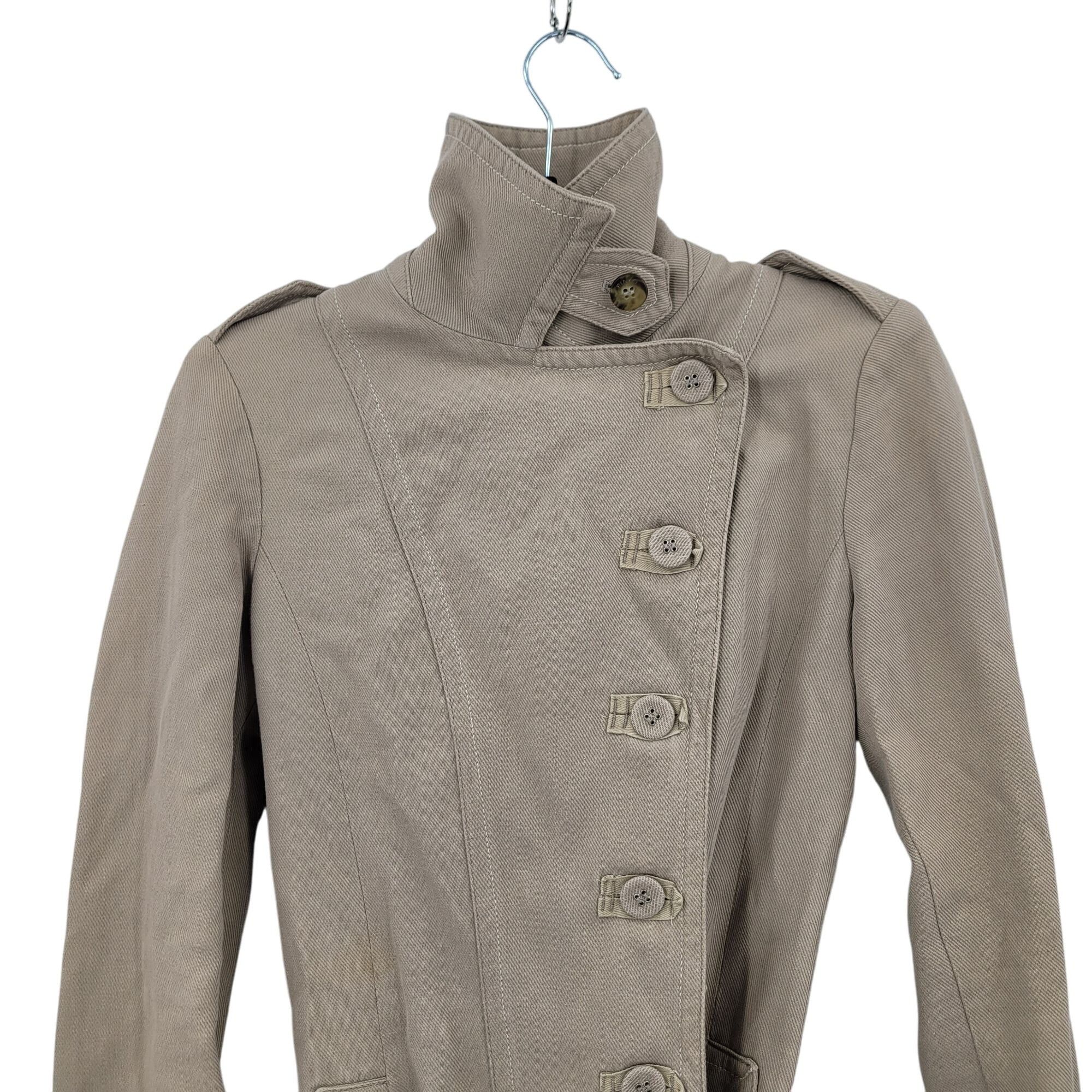 Pinko Pinko Womens Beige Belted Trench Coat Sz S Button Closure Hi Size S / US 4 / IT 40 - 7 Thumbnail
