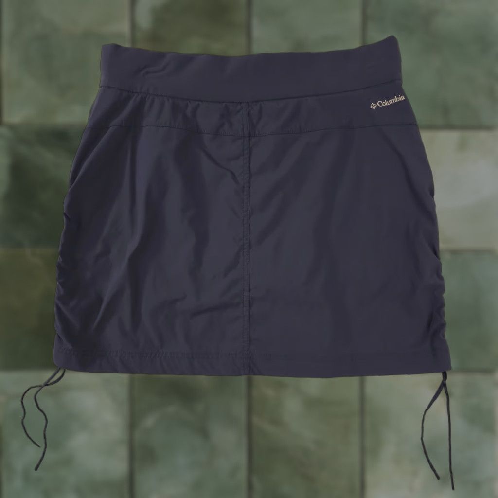 Vintage Columbia Skort Womens Medium Blue All Season Ruched Skirt Outdoors Active Hiking (