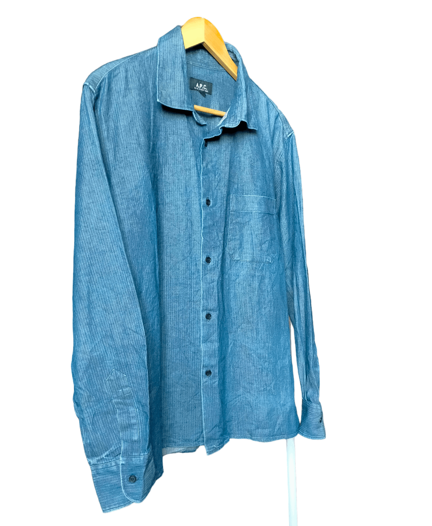 A.P.C. Made in japan A.P.C Blue Jeans Button Ups Size US L / EU 52-54 / 3 - 4 Thumbnail