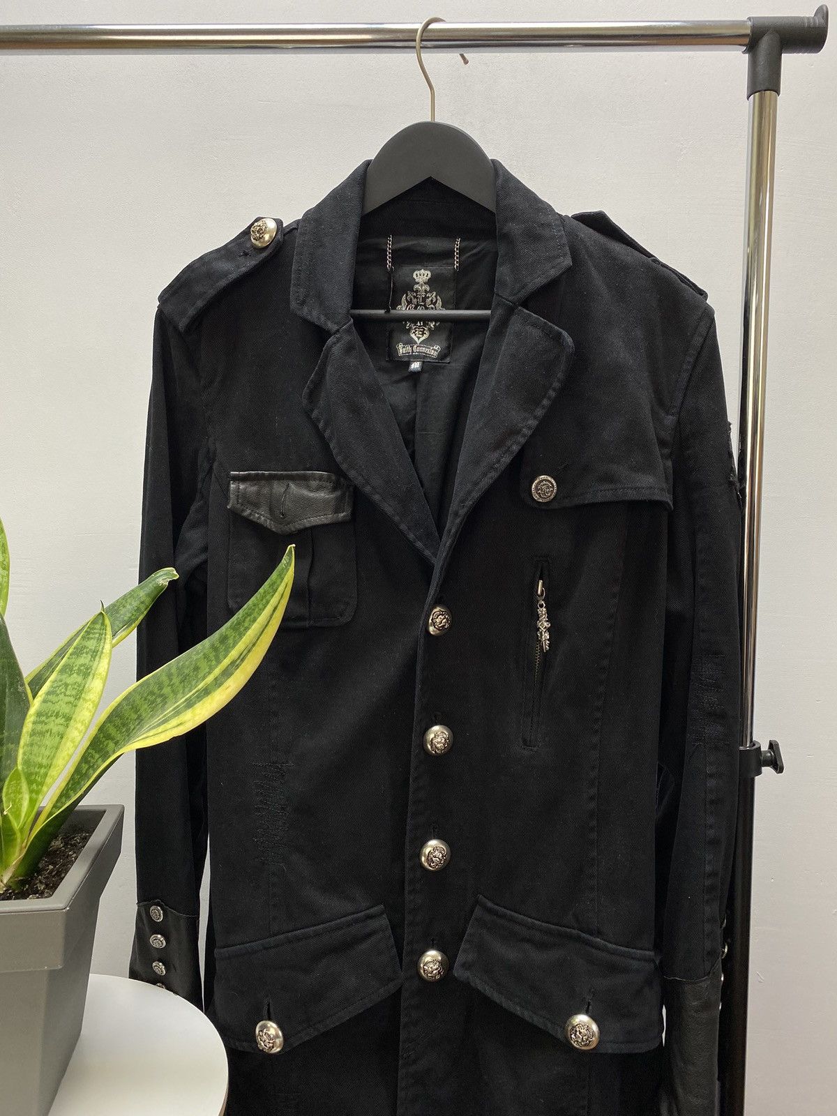 Other Vintage Faith Connexion Black Trench Coat Jacket Men’s Black Size US M / EU 48-50 / 2 - 20 Thumbnail