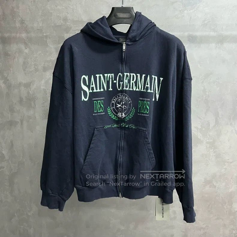Balenciaga Balenciaga Dark Blue Letter Pattern Printing Size US L / EU 52-54 / 3 - 1 Thumbnail