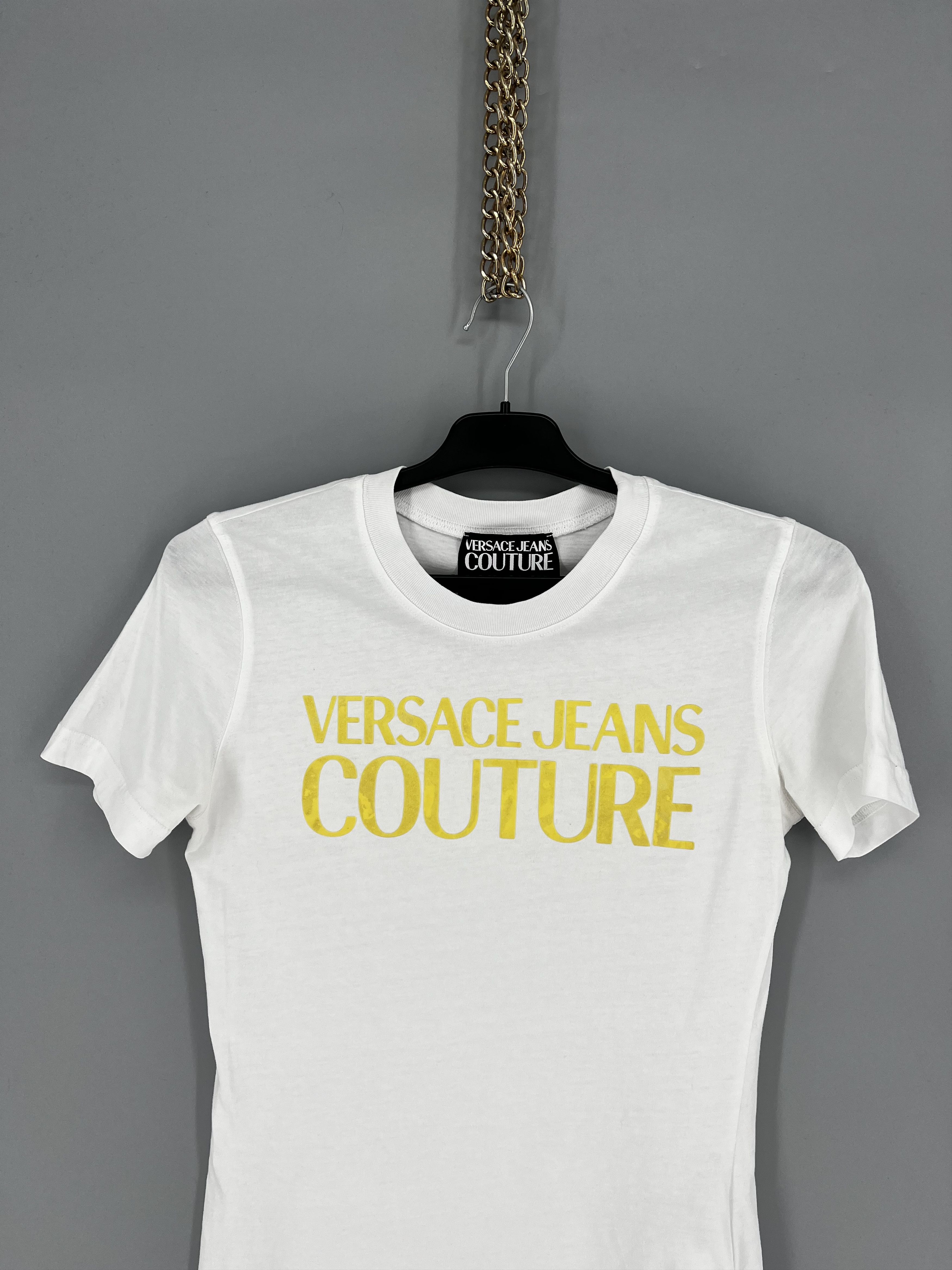 Versace VERSACE JEANS COUTURE GOLD LOGO T SHIRT-WHITE Size M / US 6-8 / IT 42-44 - 6 Thumbnail