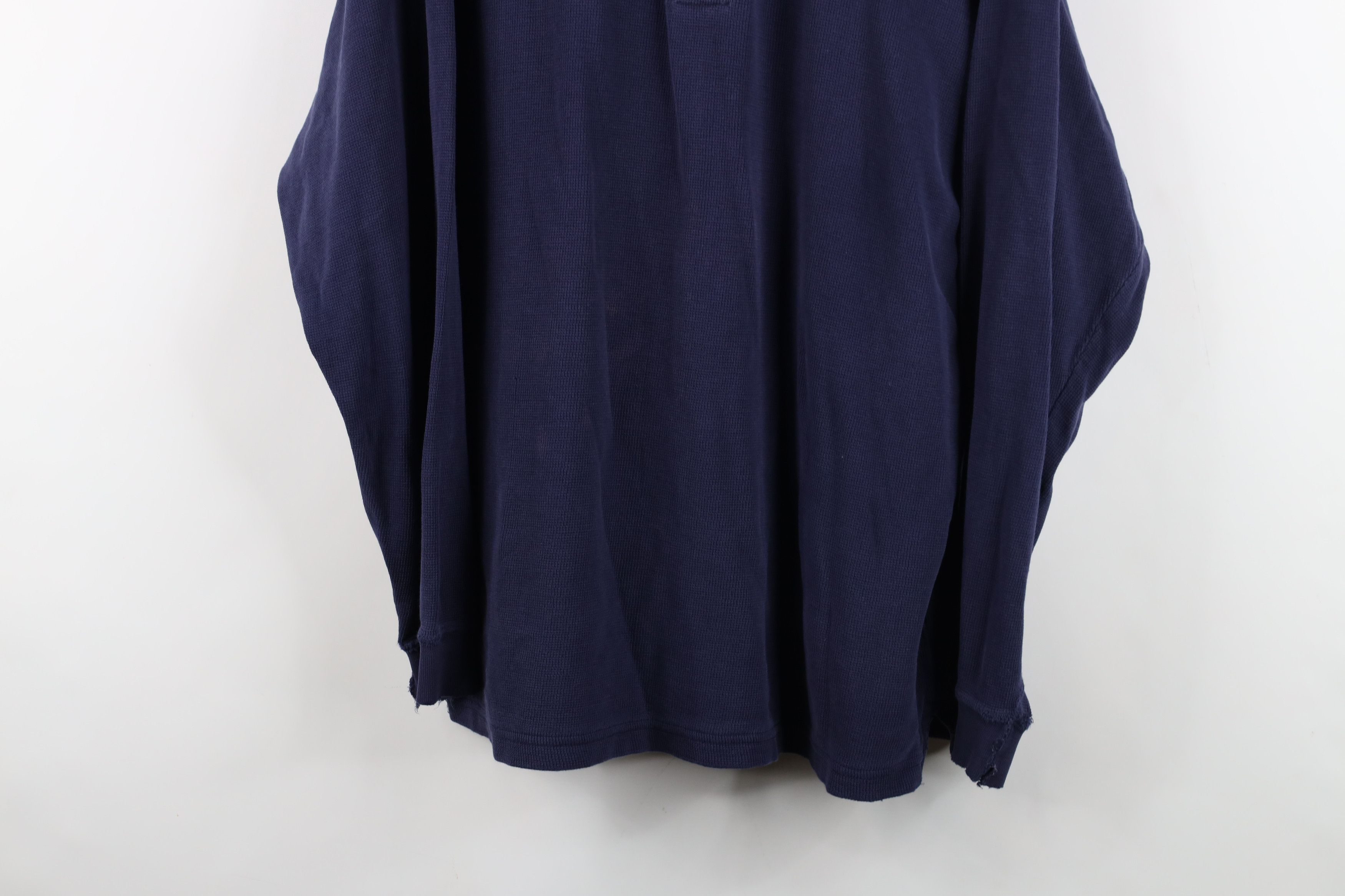 Vintage Vintage 90s Streetwear Thermal Waffle Knit Henley T-Shirt Size US L / EU 52-54 / 3 - 3 Thumbnail