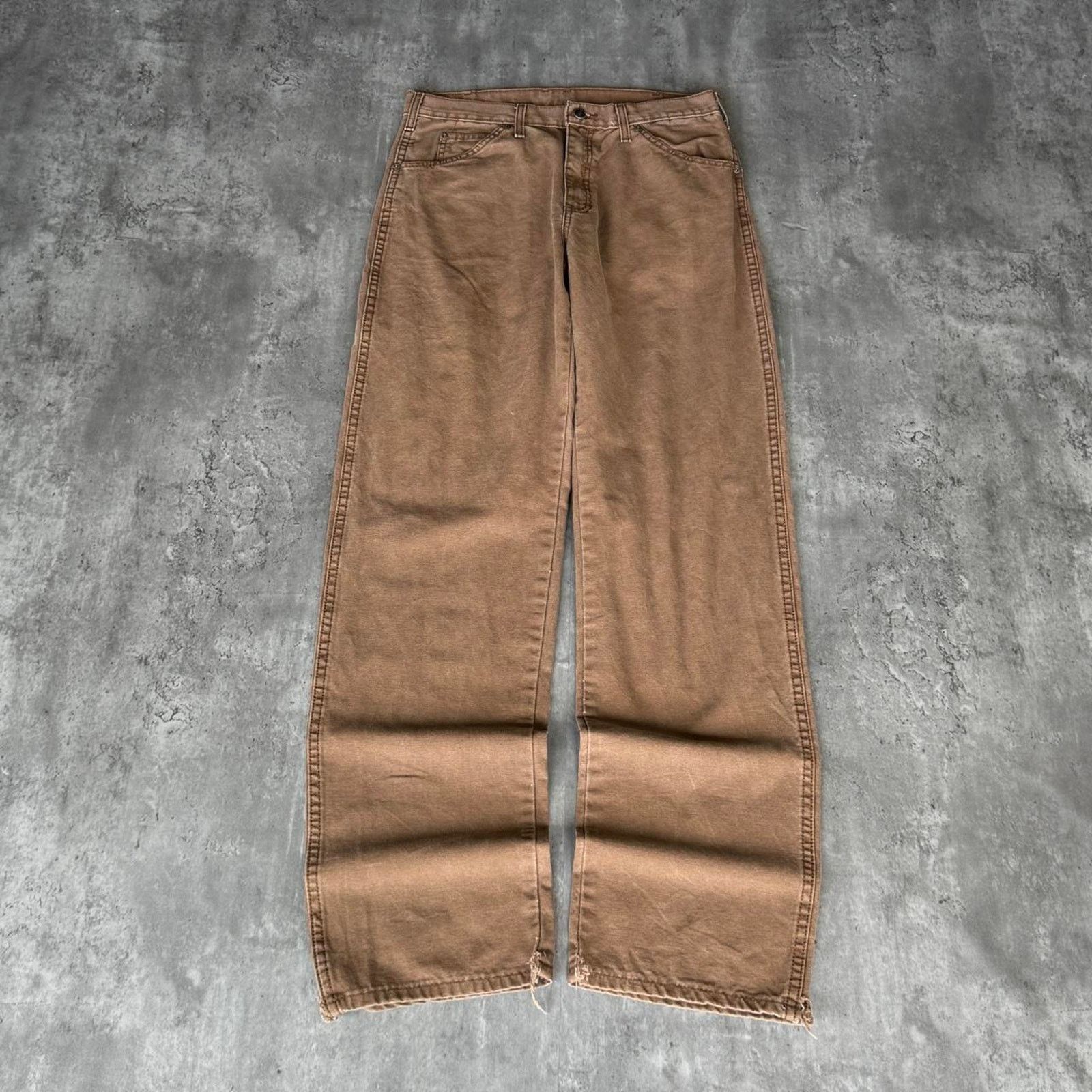 Carhartt × Carhartt Wip × Dickies Crazy Y2K Carhartt Style Baggy Carpenter Skater Grunge Pants Size US 32 / EU 48 - 2 Thumbnail