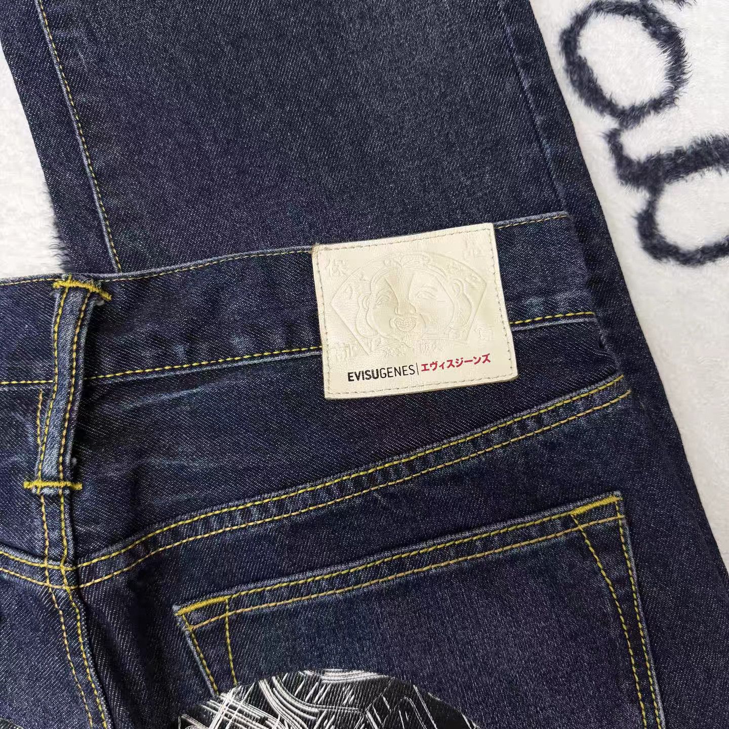Evisu Evisu Black & White Graffiti M Jeans K15 Size US 34 / EU 50 - 3 Thumbnail
