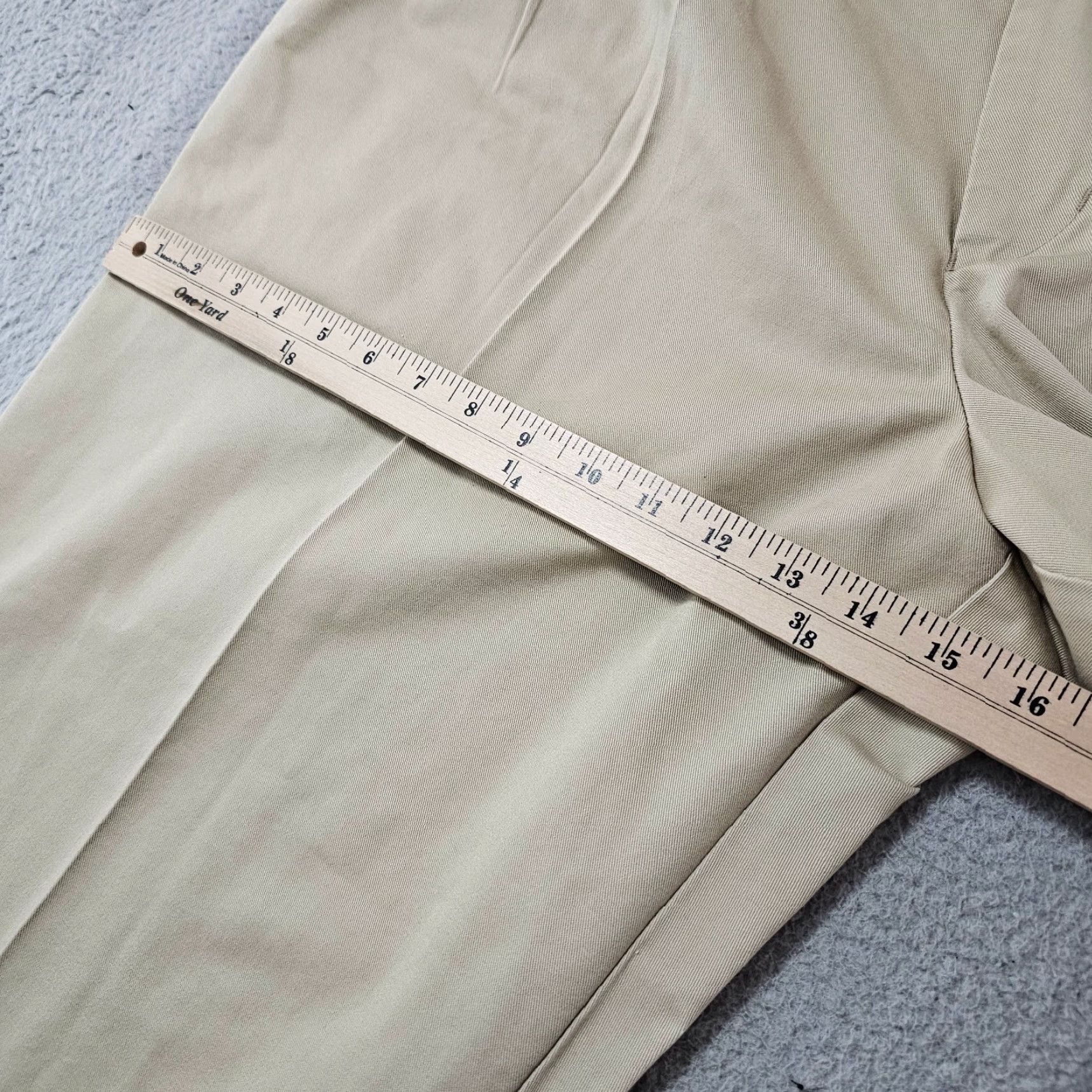 Nordstrom Nordstrom Mens Dress Pants 44x30 Khaki Twill Pleated Cotton Classic Straight Belt Loops Pockets Size US 44 / EU 60 - 6 Thumbnail