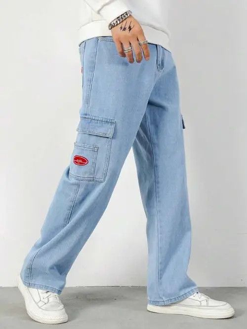 Jean Cargo Pocket Denim Jeans Straight fit Size US 32 / EU 48 - 1 Thumbnail