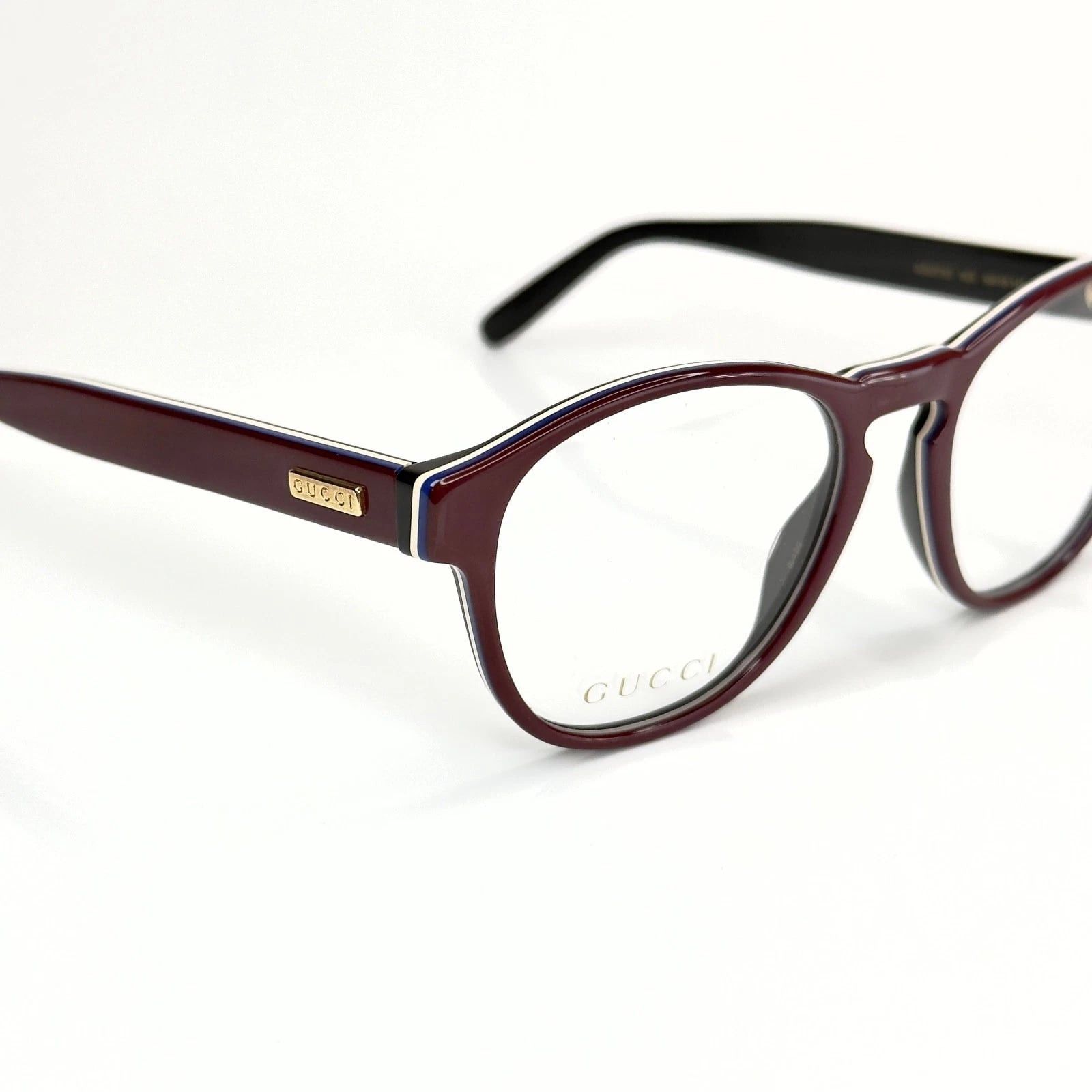 Gucci GUCCI GG0273O 0273 Burgundy Black White Eyeglasses 003 Size ONE SIZE - 4 Thumbnail