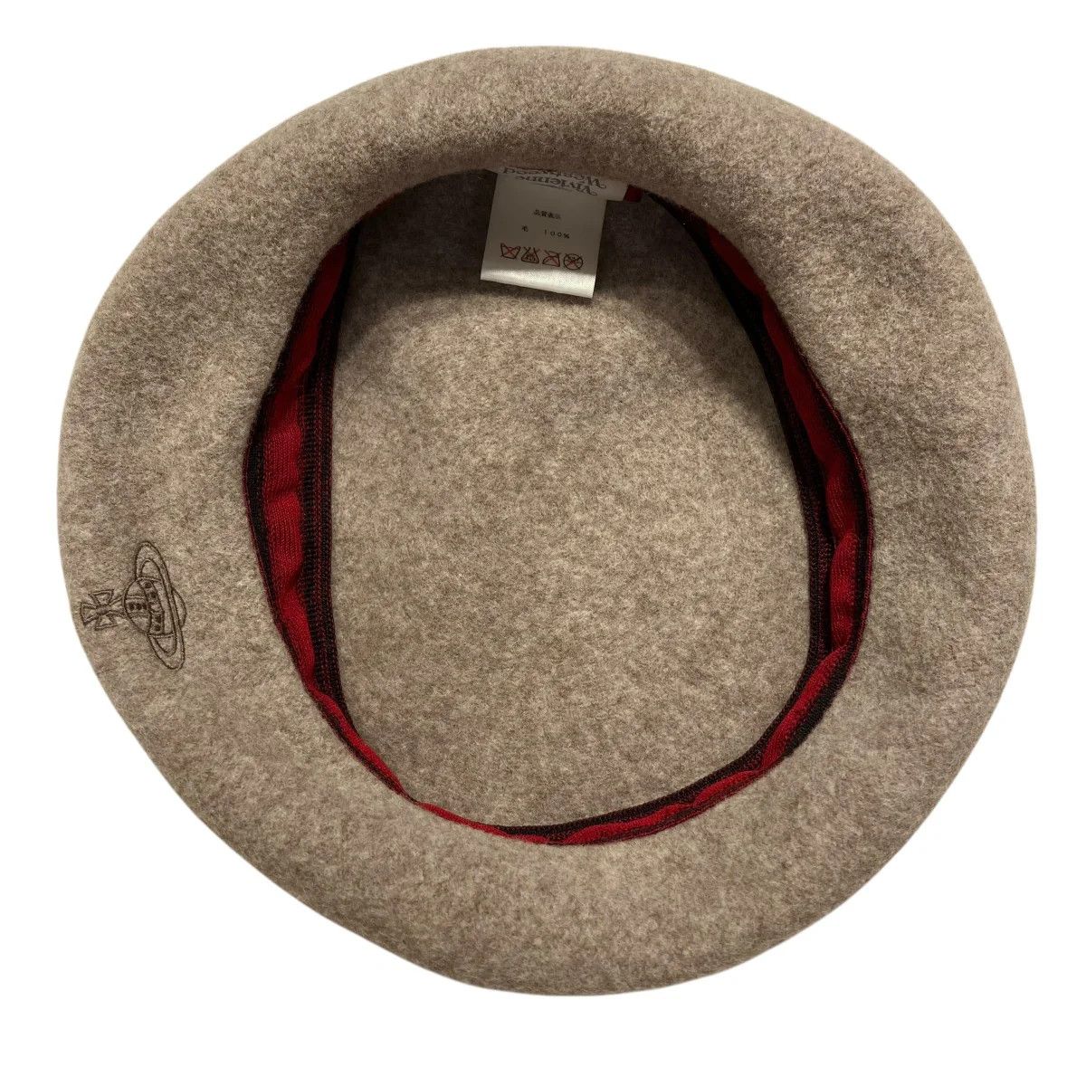 Vivienne Westwood Embroidered Orb Logo Wool Beret Size ONE SIZE - 3 Thumbnail