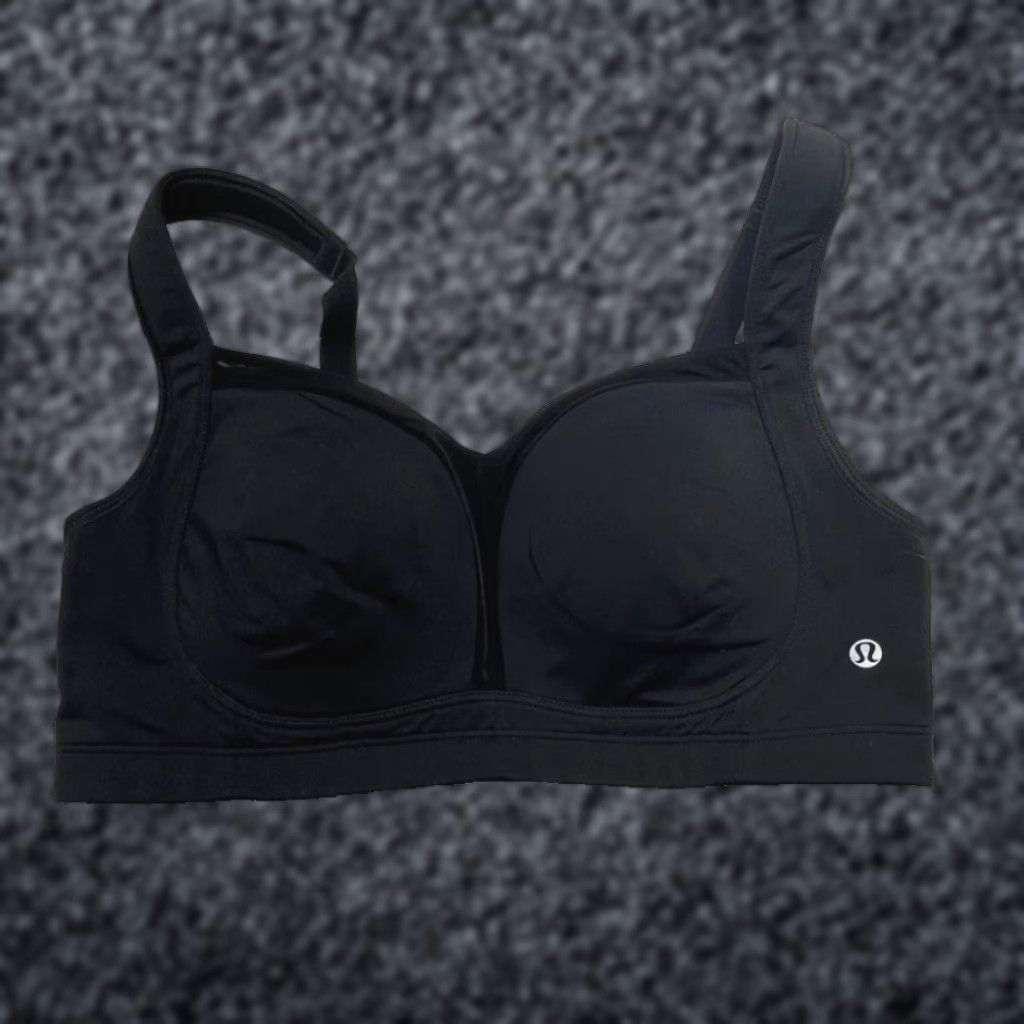 Lululemon Ta Ta Tamer Ii Sports Bra Black 38D Wireless Removable Pads Adjustable Straps High Support Womens