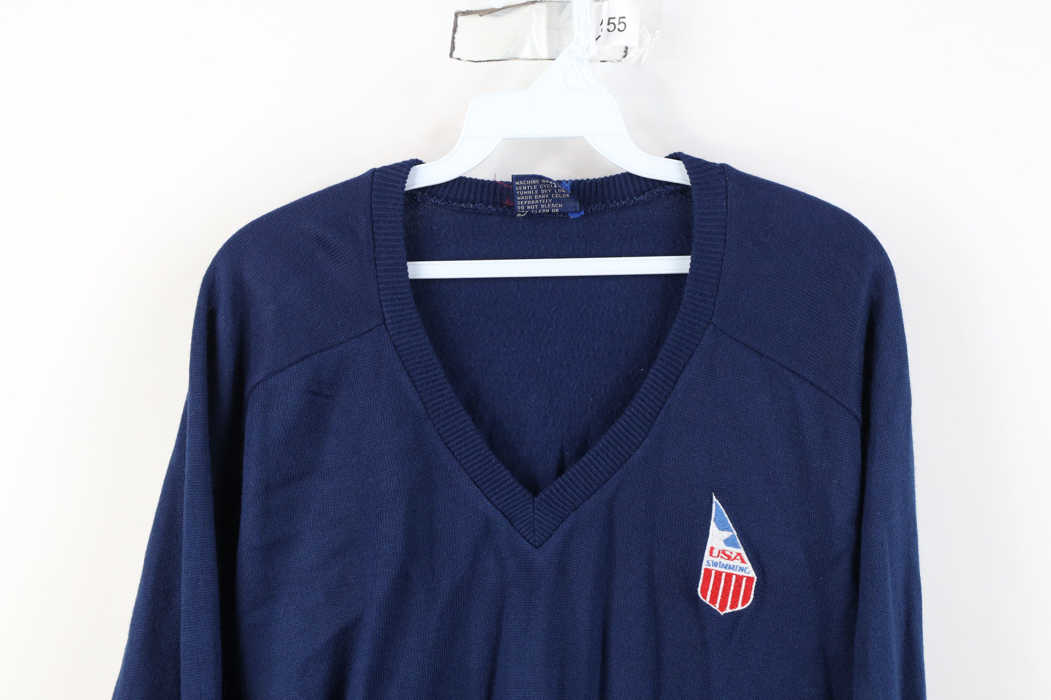Vintage Vintage 80s 90s Olympics Swimming Team Swim Knit Sweater Size US L / EU 52-54 / 3 - 2 Thumbnail