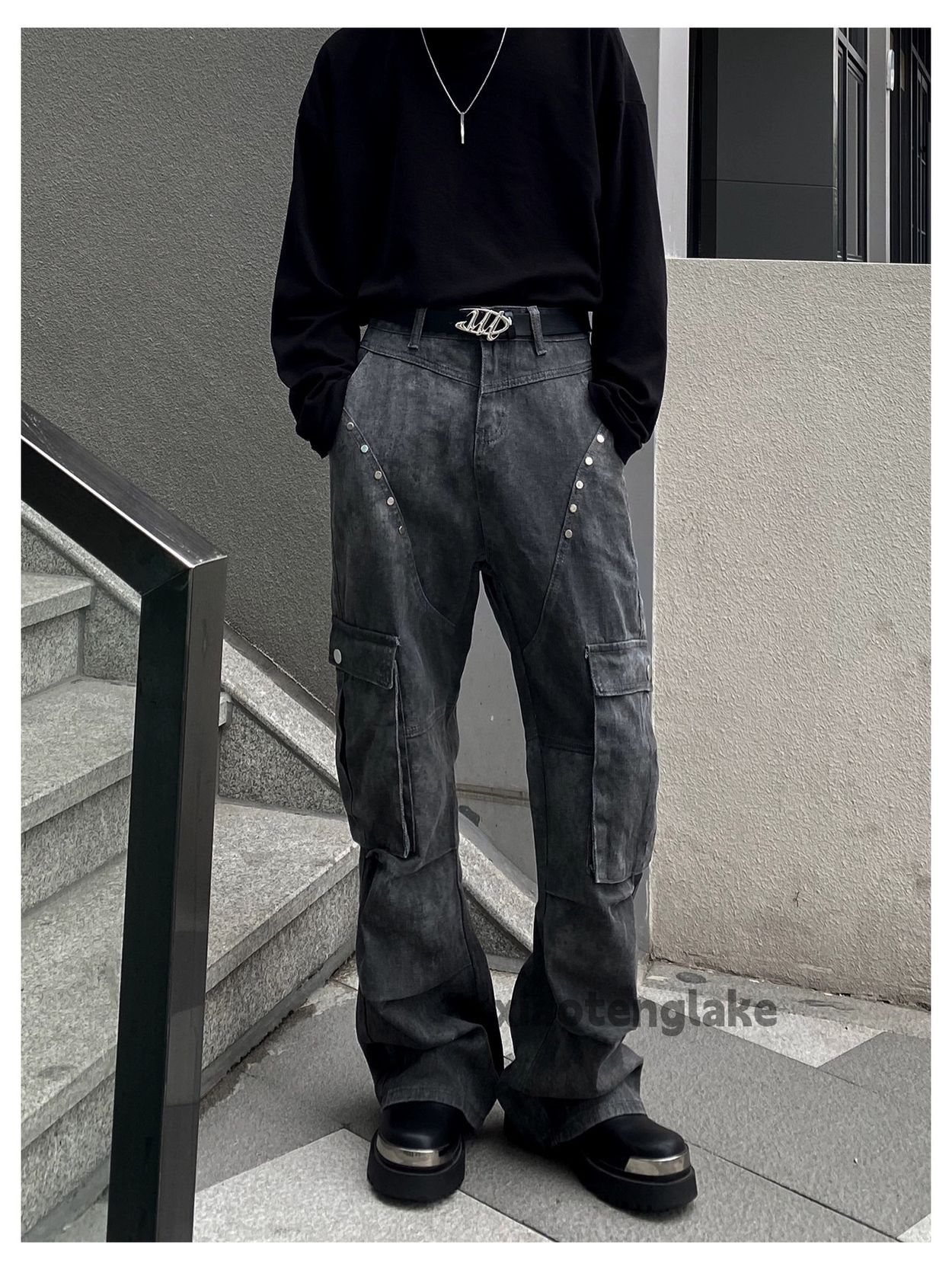 Designer × Japanese Brand × Vintage Washed faded cleanfit yuppie bootcut grunge punk pants Size US 32 / EU 48 - 4 Thumbnail
