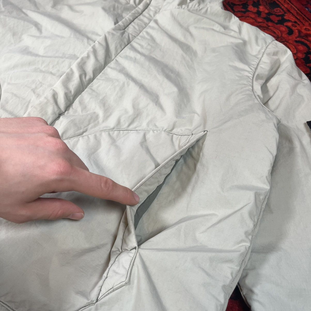 Stone Island Vintage Gorpcore Stone Island Hooded Jacket Nylon Light Grey Size US XL / EU 56 / 4 - 8 Thumbnail