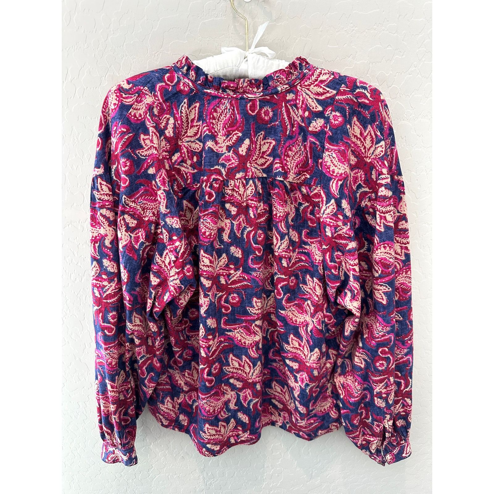Anthropologie ANTHROPOLOGIE | Pilcro Lucille Paisley High Neck Peasant Top Size S / US 4 / IT 40 - 4 Thumbnail