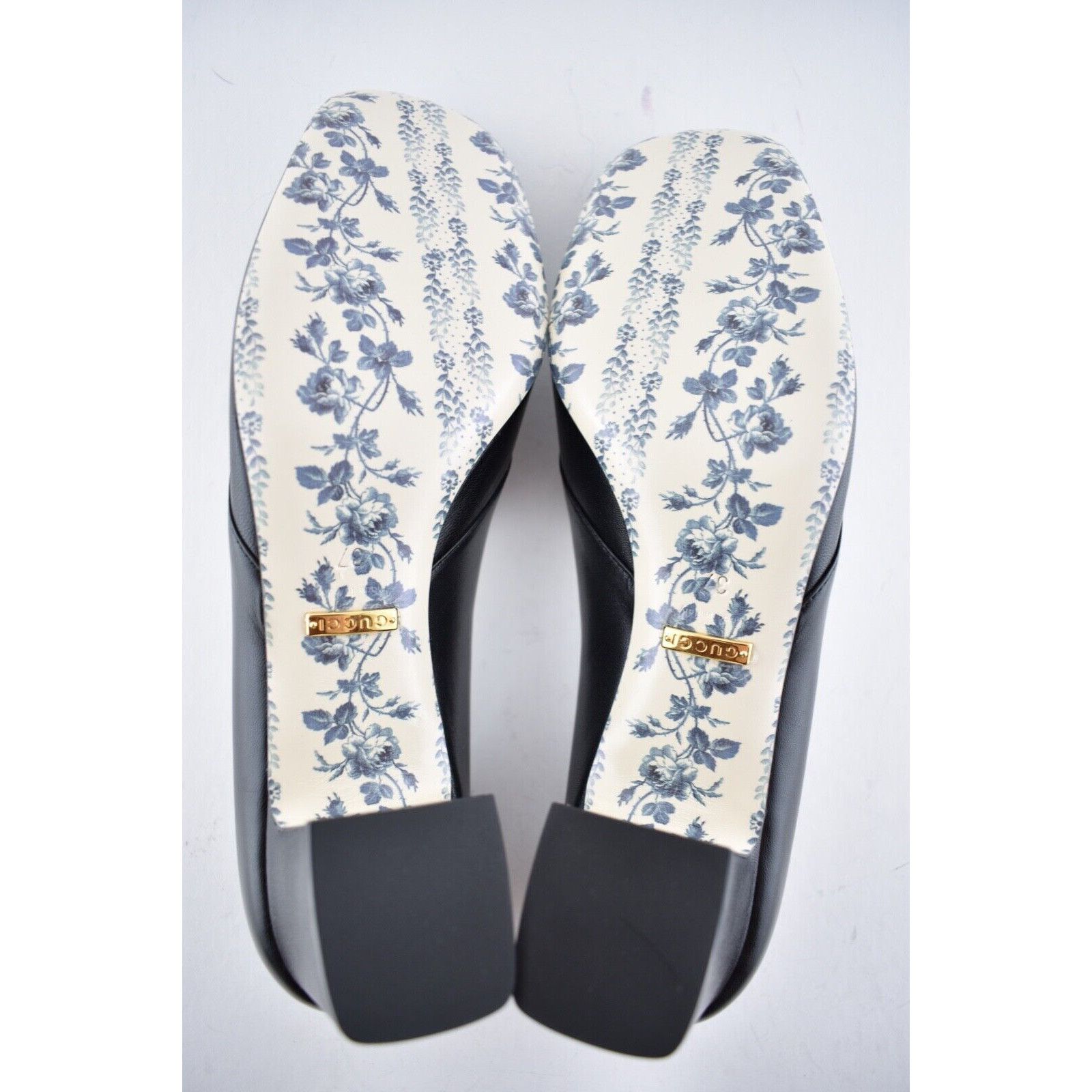 Gucci Victoire 55 Double Logo Block Mid Heel Mule Loafer Pump 37 Size US 7 / IT 37 - 12 Thumbnail