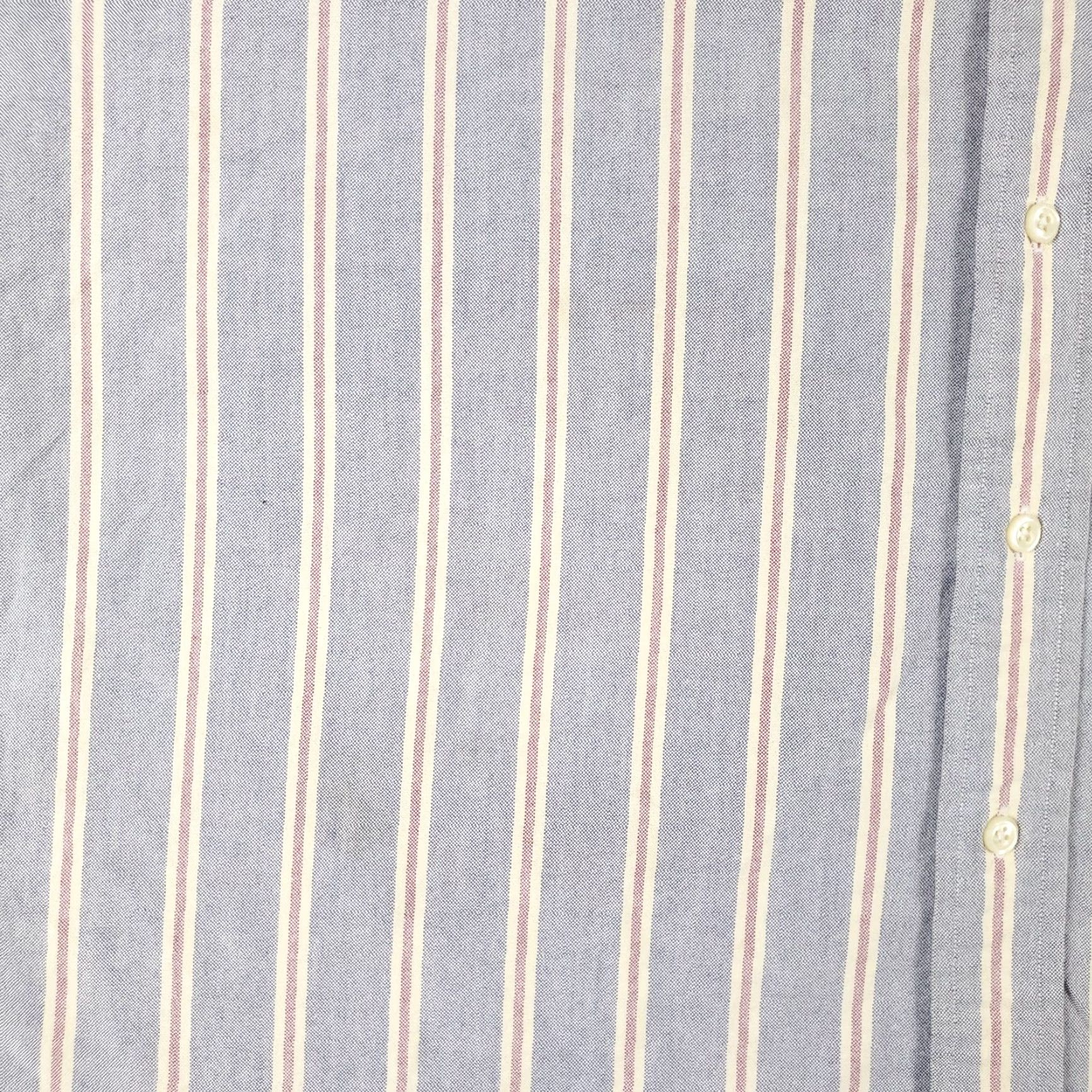 Ralph Lauren Ralph Lauren Shirt Mens 17.5 Blue Striped Pony Dress Button Up Long Sleeve Classic Casual Workwear 17.5 Navy Blue Mens Size 46R - 4 Thumbnail