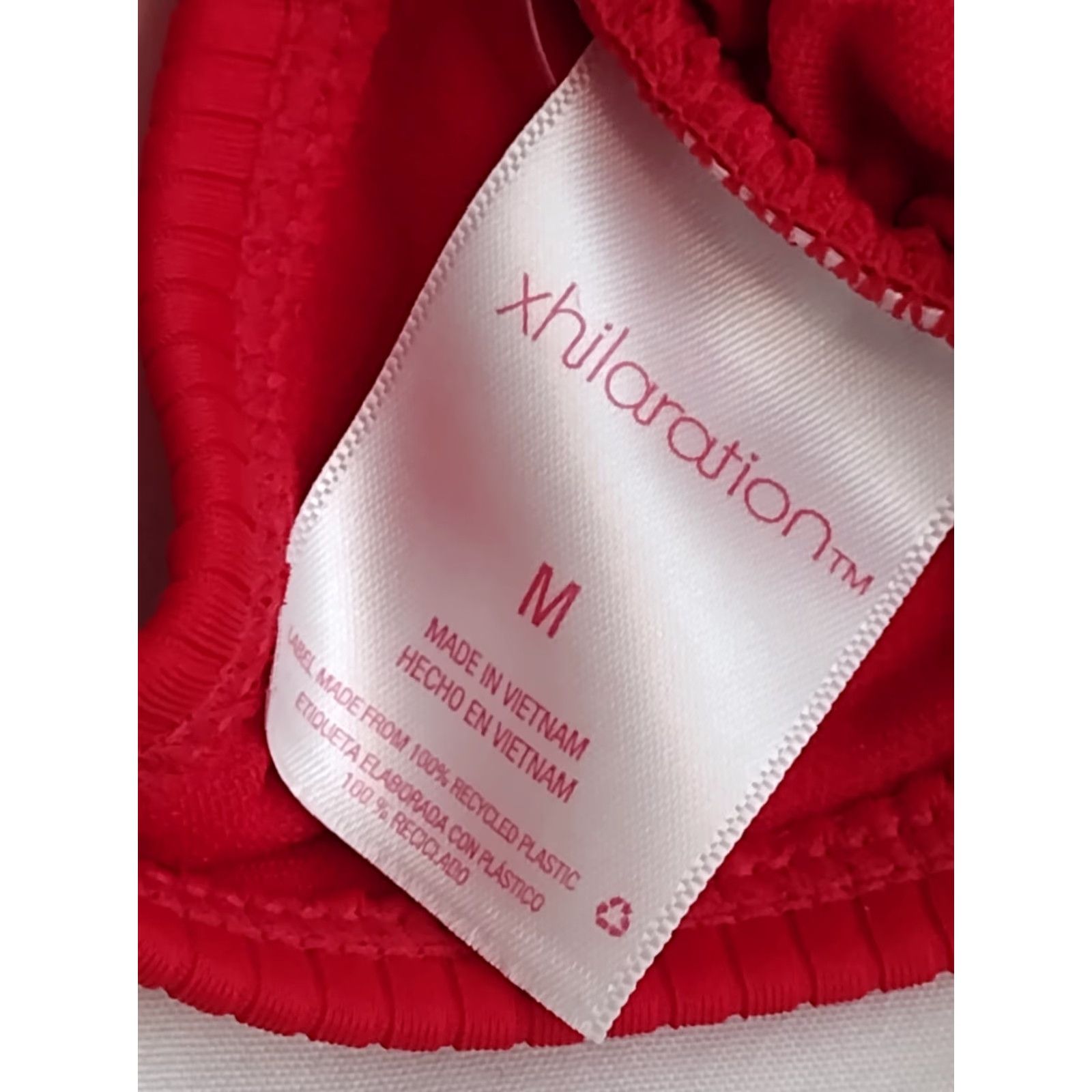 Vintage Xhilaration Bralette Bikini Swim Top Red M Juniors Women Spaghetti Strap Padded Solid Beach Swimsuit Size M / US 6-8 / IT 42-44 - 5 Thumbnail