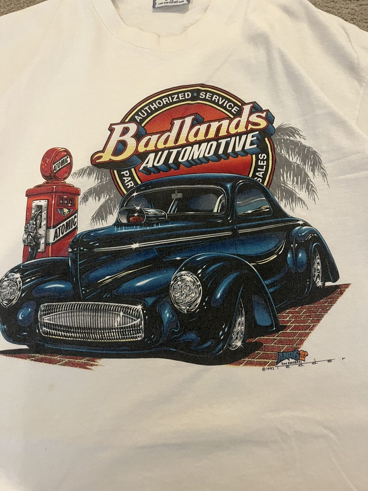 Lee 1992 Badlands Automotive white tee Size US XL / EU 56 / 4 - 2 Thumbnail