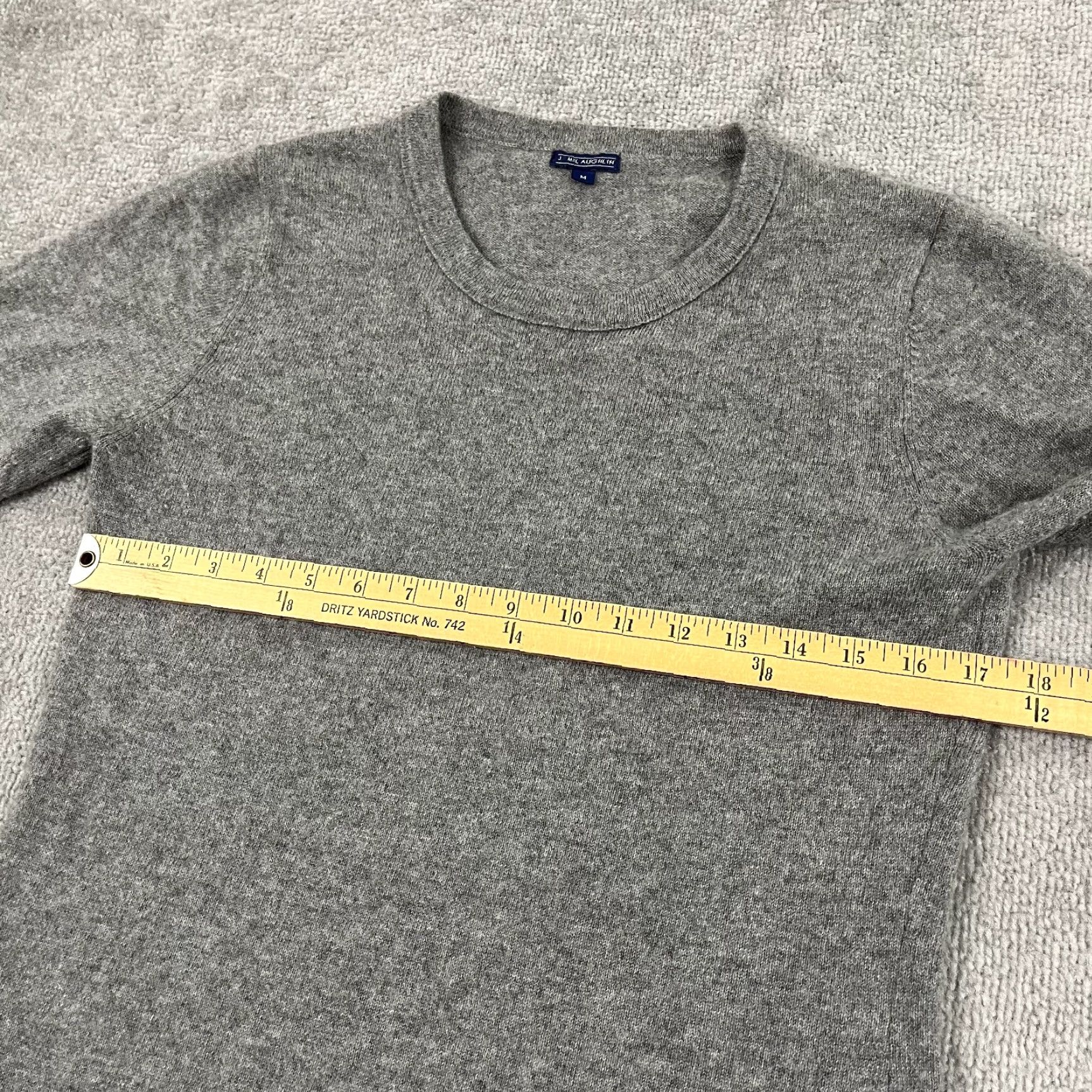 J.McLaughlin J. McLaughlin Cashmere Sweater Womens Medium Gray Knit Crew Pullover Casual Work Size M / US 6-8 / IT 42-44 - 5 Thumbnail