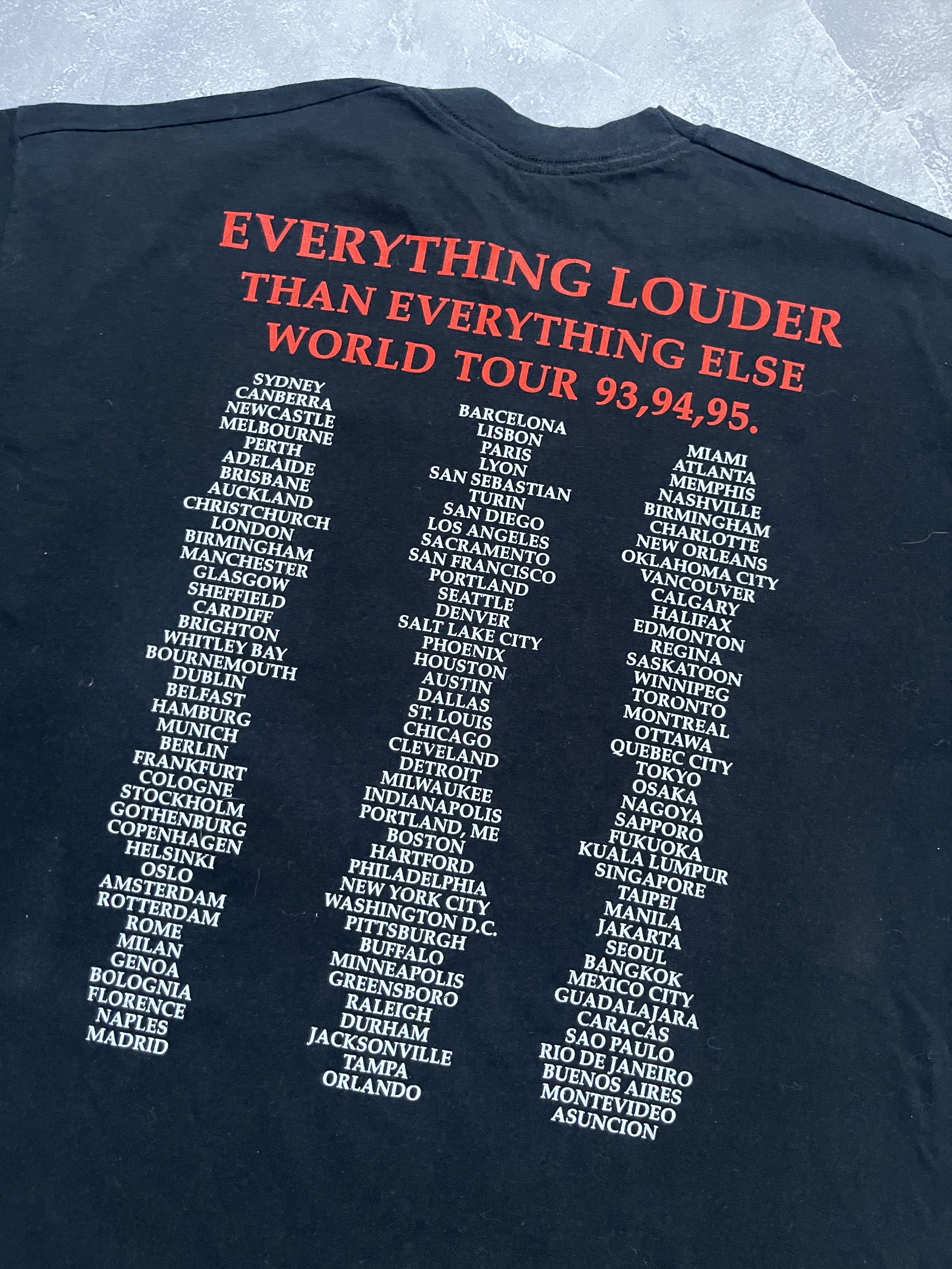 Band Tees Vintage Meat Loaf World Tour T-Shirt Everything Louder Black Size US XL / EU 56 / 4 - 9 Thumbnail