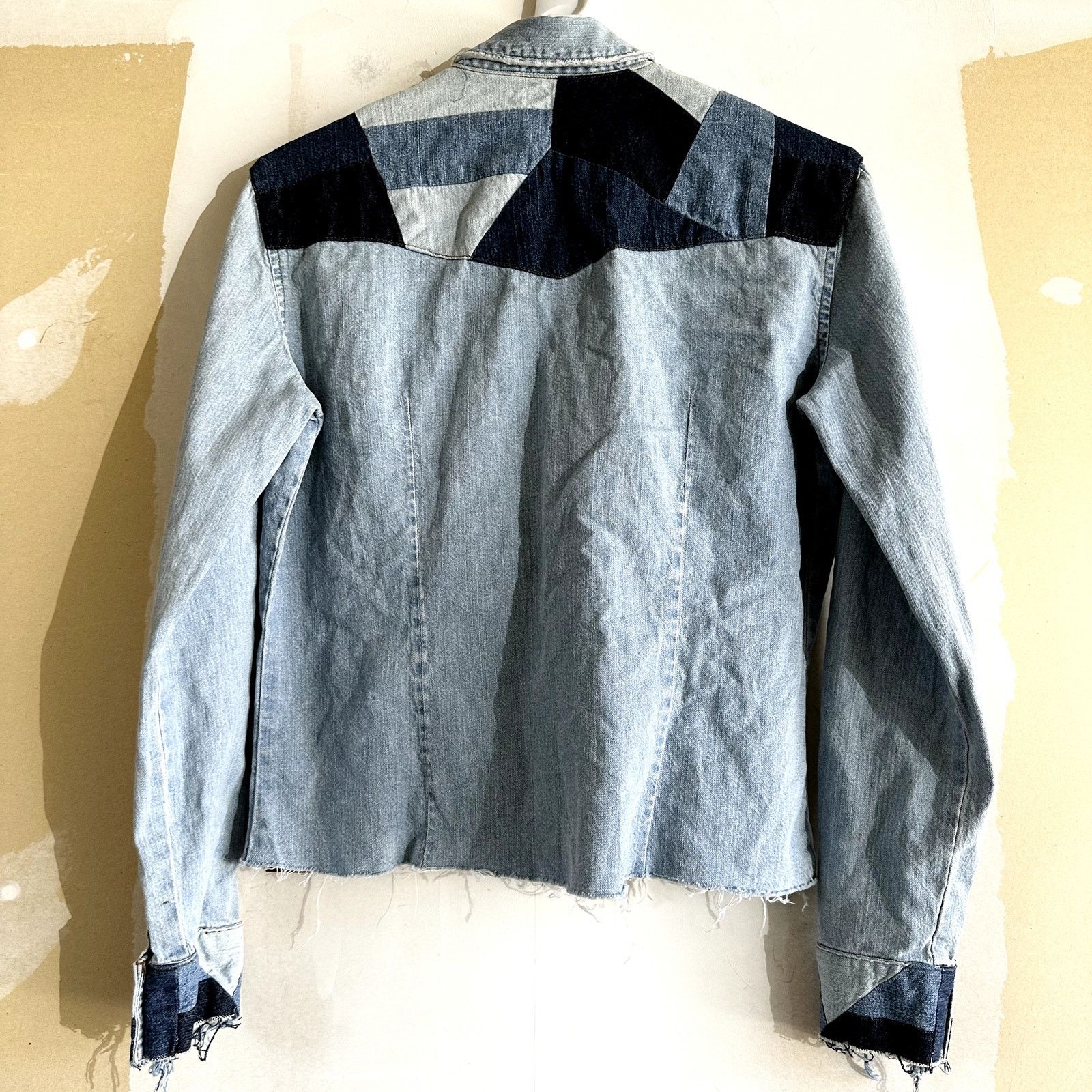 Levi's Levis Patchwork Denim Button Down Retro Western Pocket Large Size L / US 10 / IT 46 - 6 Thumbnail