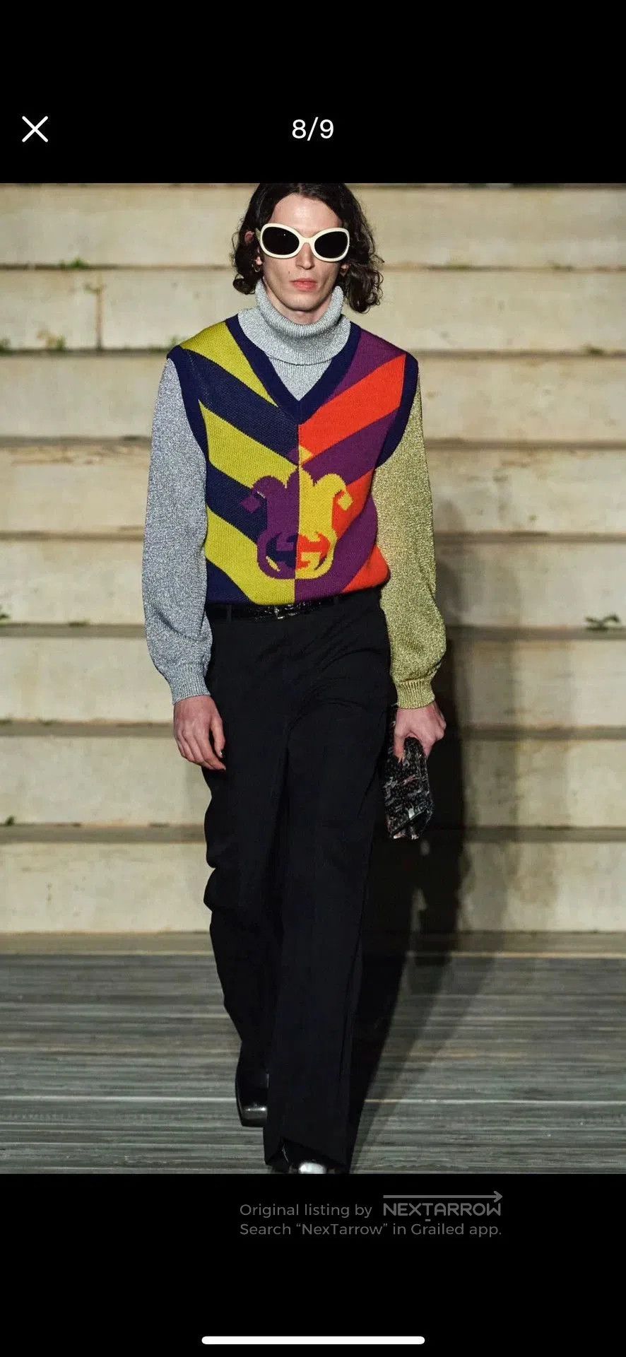 Gucci gucci color block wool knitted sweater. Size US S / EU 44-46 / 1 - 9 Thumbnail