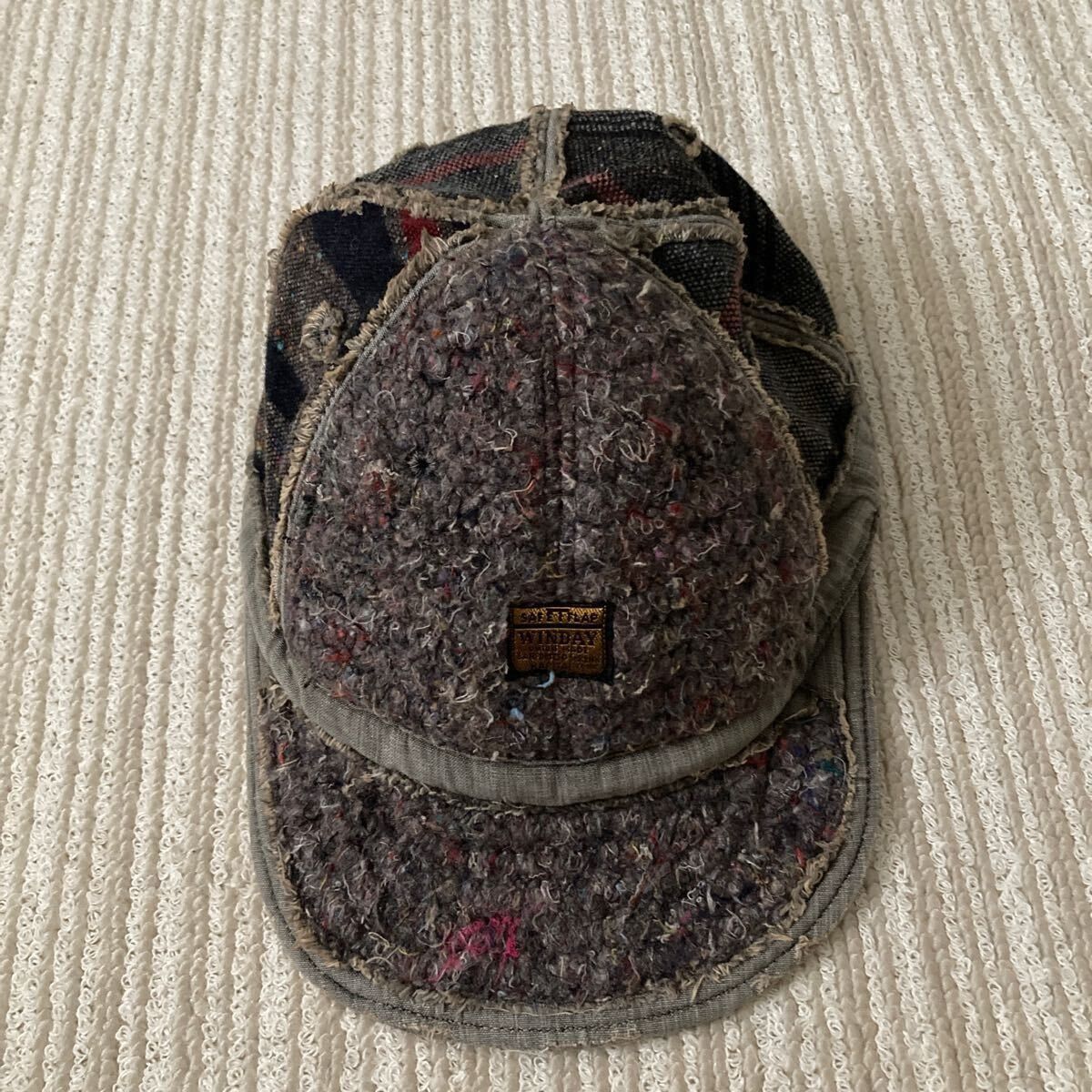 Kapital Kountry Kapital Winday Striped blanket damages boro hat Size ONE SIZE - 1 Thumbnail