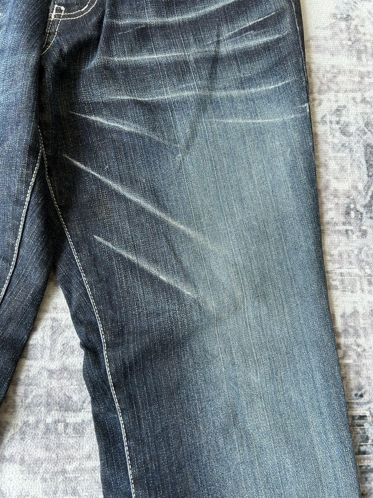 If Six Was Nine Tornado Mart Flared Blue Denim Jeans Size US 31 - 7 Thumbnail