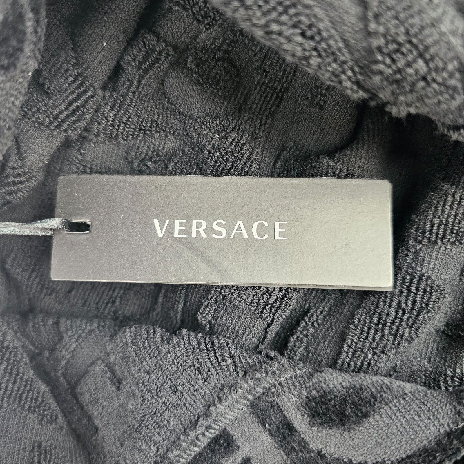 Versace VERSACE Greca Black Unisex Crystals Bathrobe New Size US XXS / EU 40 - 9 Thumbnail