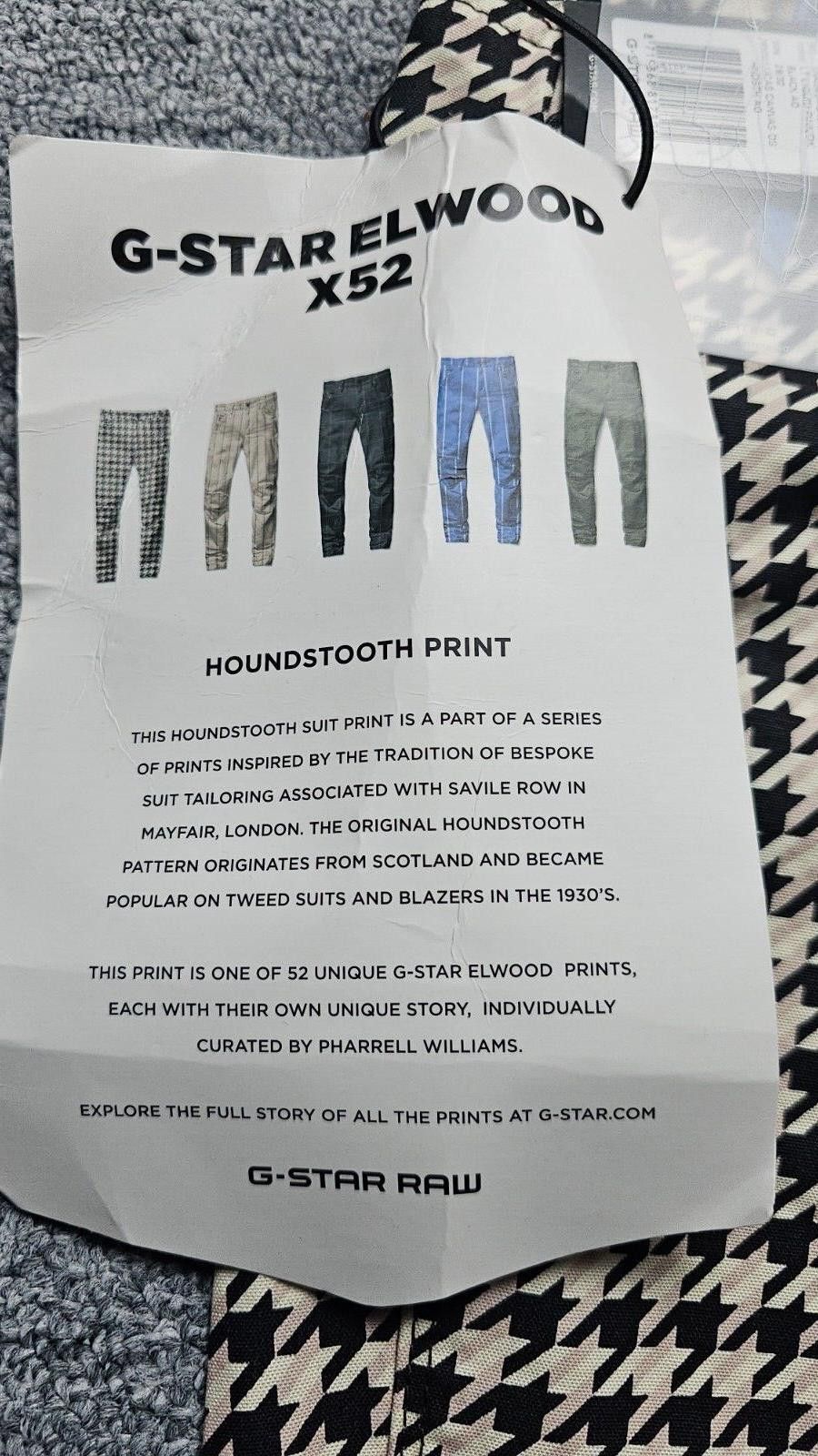 G-Star × Pharrell G-Star x Pharrell Elwood X52 Houndstooth 3D Jeans W28 Size 28" / US 6 / IT 42 - 6 Thumbnail