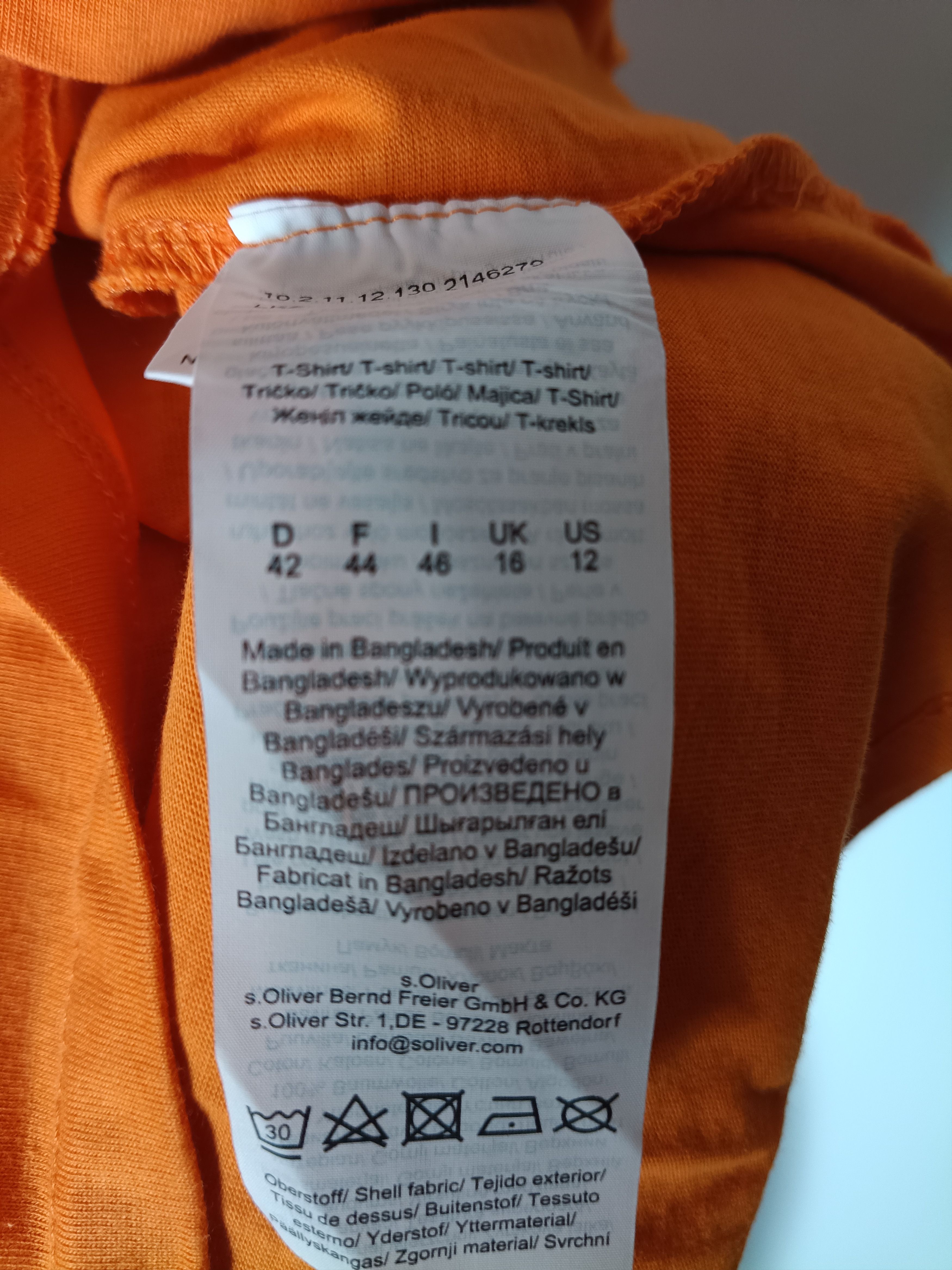 s.Oliver Orange t-shirt Size XL / US 12-14 / IT 48-50 - 6 Thumbnail