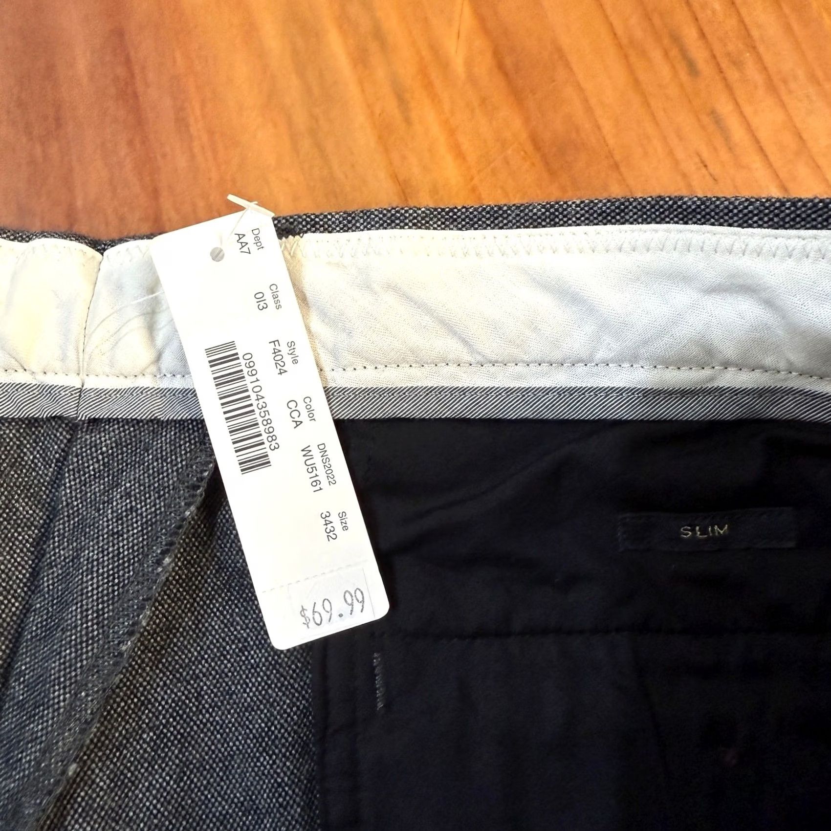 J.Crew J. Crew Pants 34 x 32 Cotton Bowery Slim Straight Flat Front Casual Dress Mens Gray Size US 32 / EU 48 - 5 Thumbnail