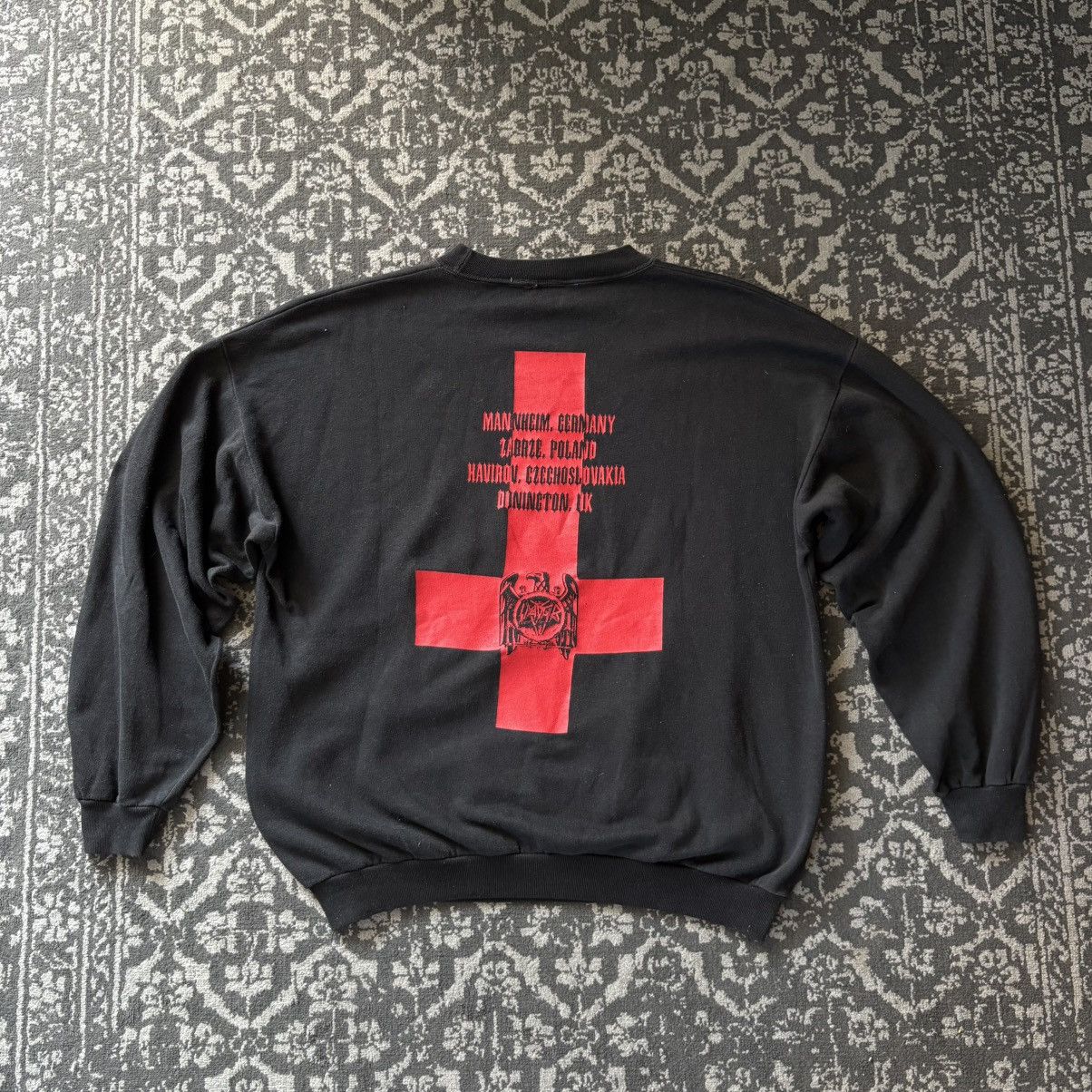 Slayer Slayer 1992 European tour very rare vintage crewneck Size US XL / EU 56 / 4 - 2 Thumbnail