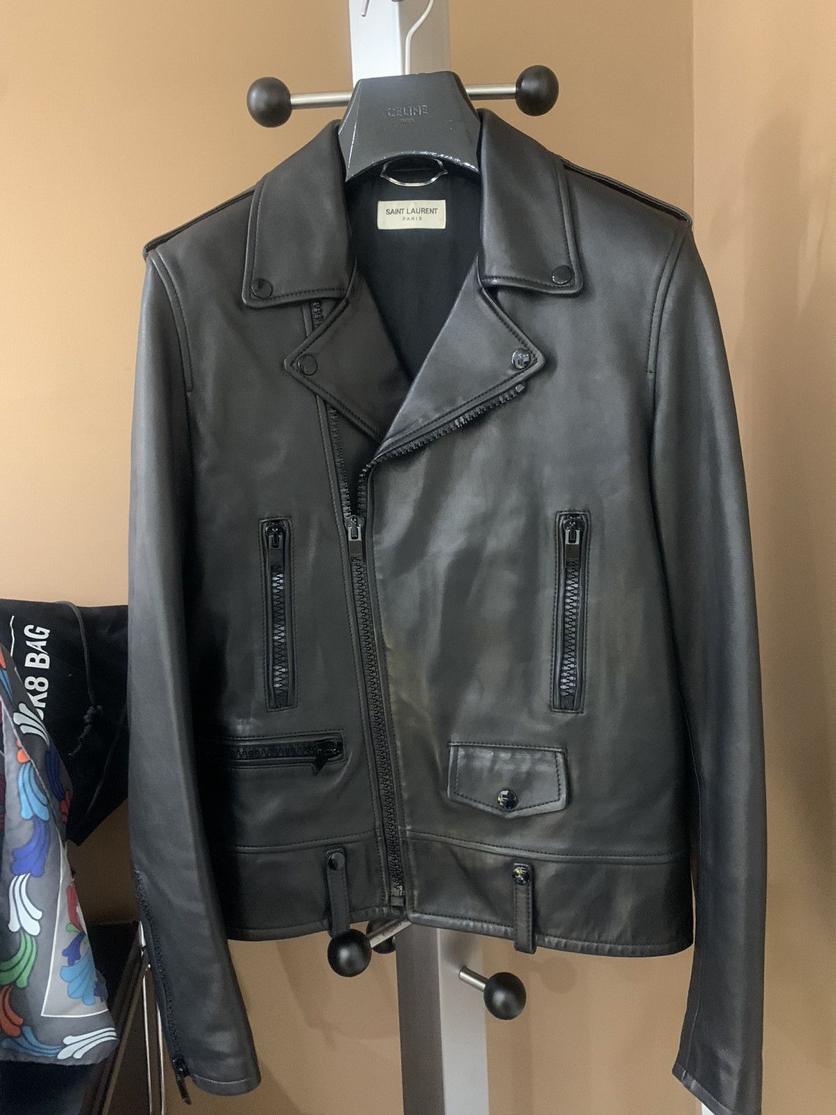 Saint Laurent Paris Saint Laurent 2015FW Black hardware Lambskin L01 Size US M / EU 48-50 / 2 - 1 Thumbnail
