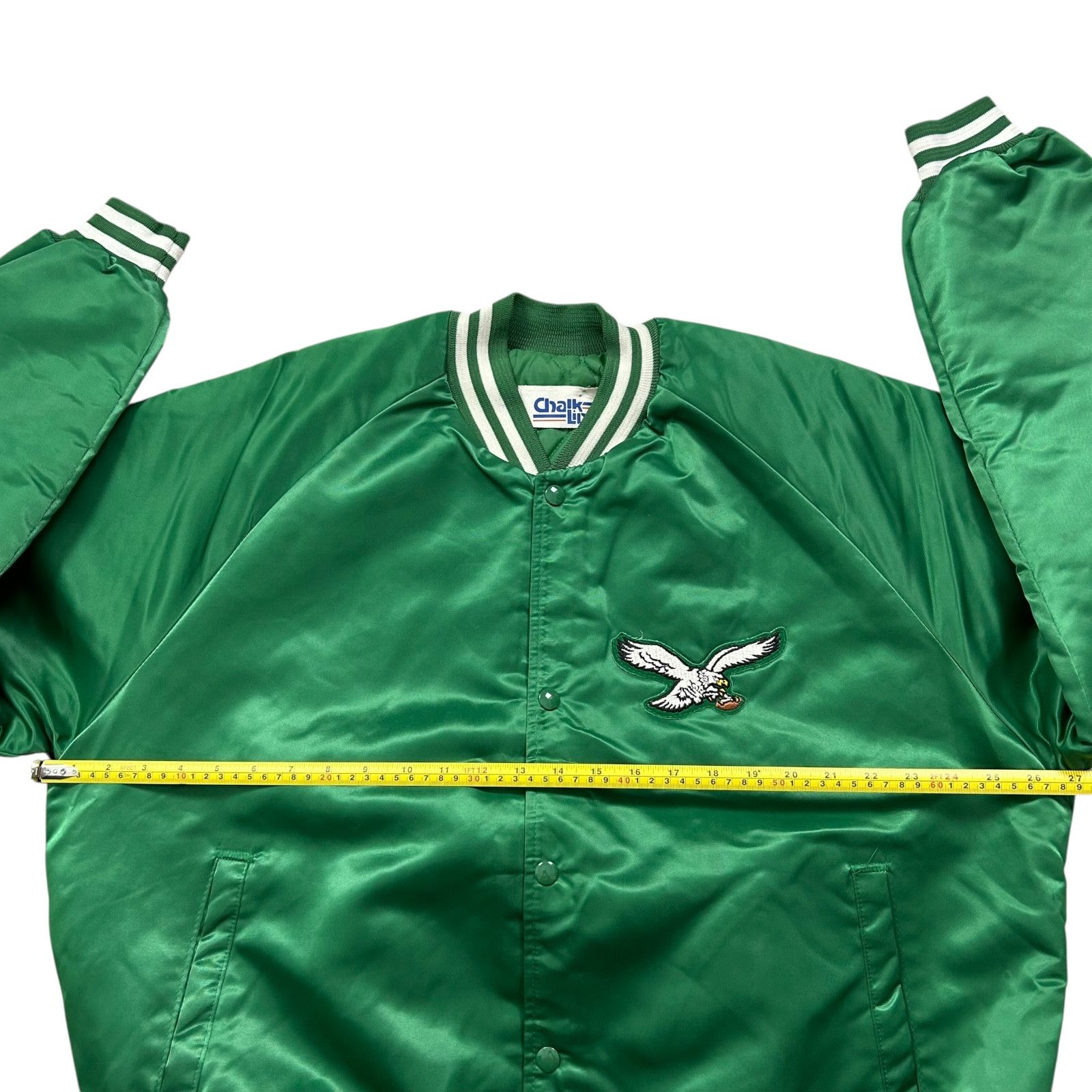 NFL DS VTG 90s PHILADELPHIA EAGLES CHALK LINE SATIN JACKET Size US XL / EU 56 / 4 - 13 Thumbnail