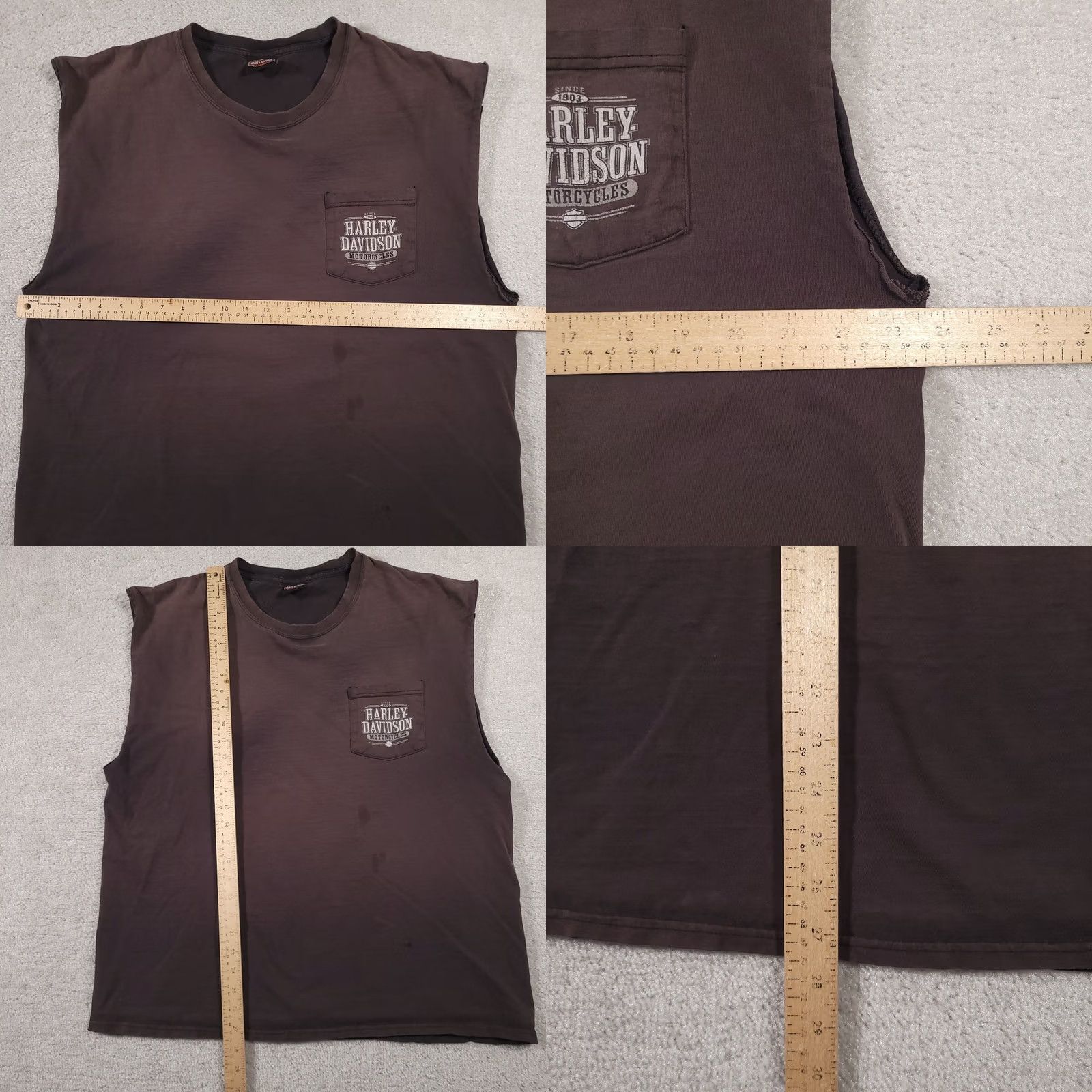 Harley Davidson Harley-Davidson Tank Sleeveless Shirt XLThe Trail Of Honor Veterans Jackson MS Shirt Men XL Black 90s Biker Grunge Motorcycle Nobodys Size US XL / EU 56 / 4 - 9 Thumbnail