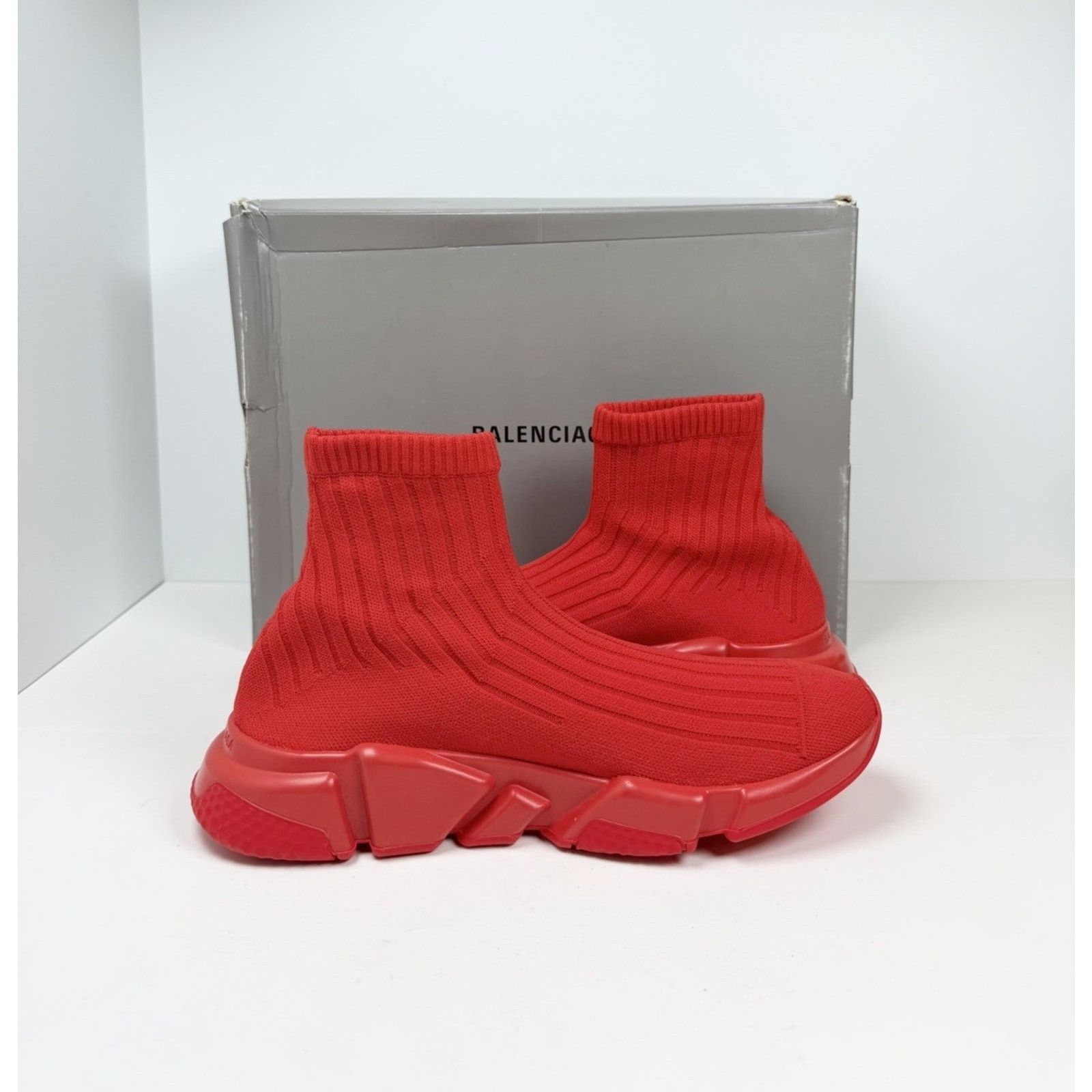 Balenciaga Size 42EU/9US - Balenciaga Speed Rib Knit Red NEW Size US 9 / EU 42 - 5 Thumbnail