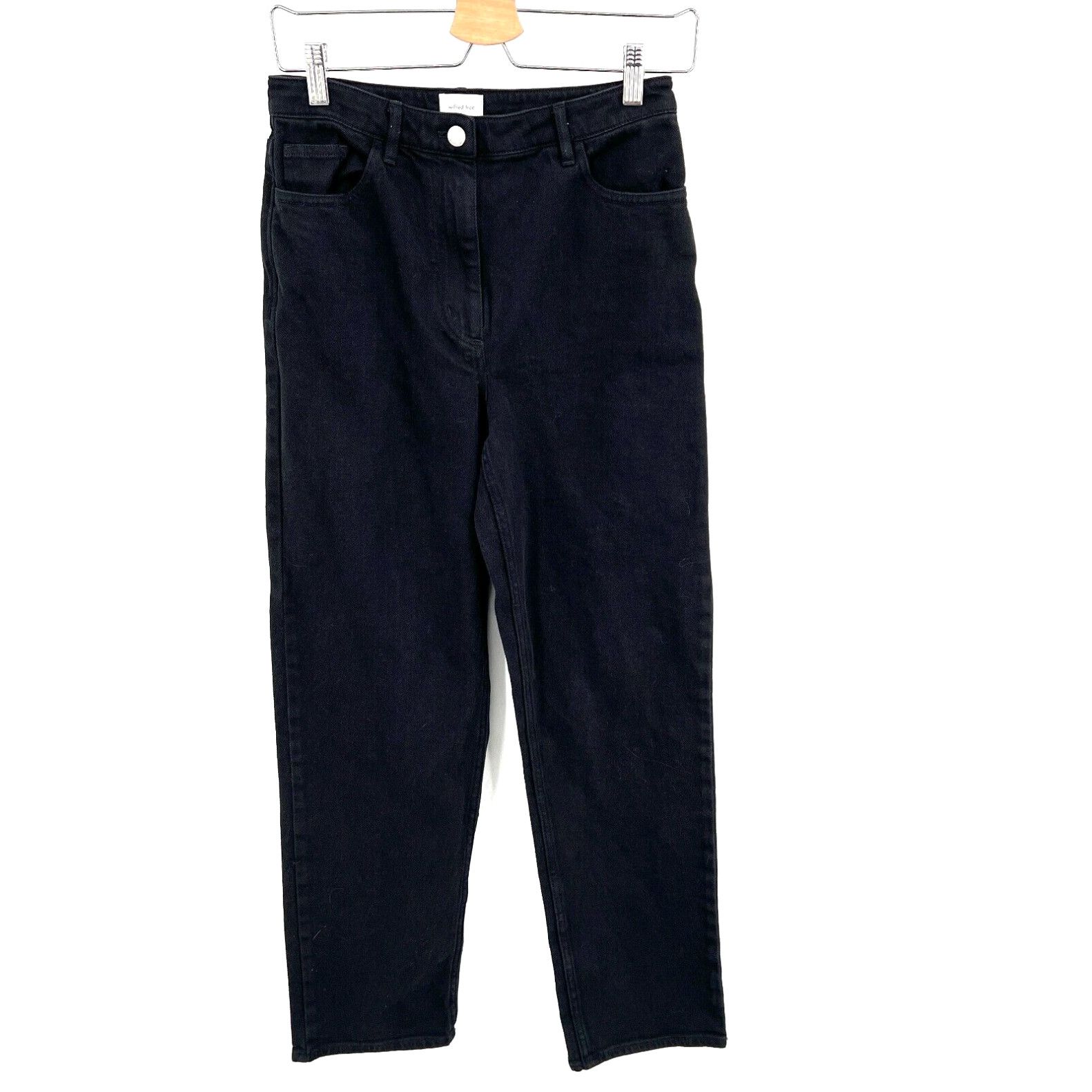 image of Vintage Wilfred Free Aritzia Melina High Rise Slim Fit Mom Jeans Pants Black 6 Women's in White