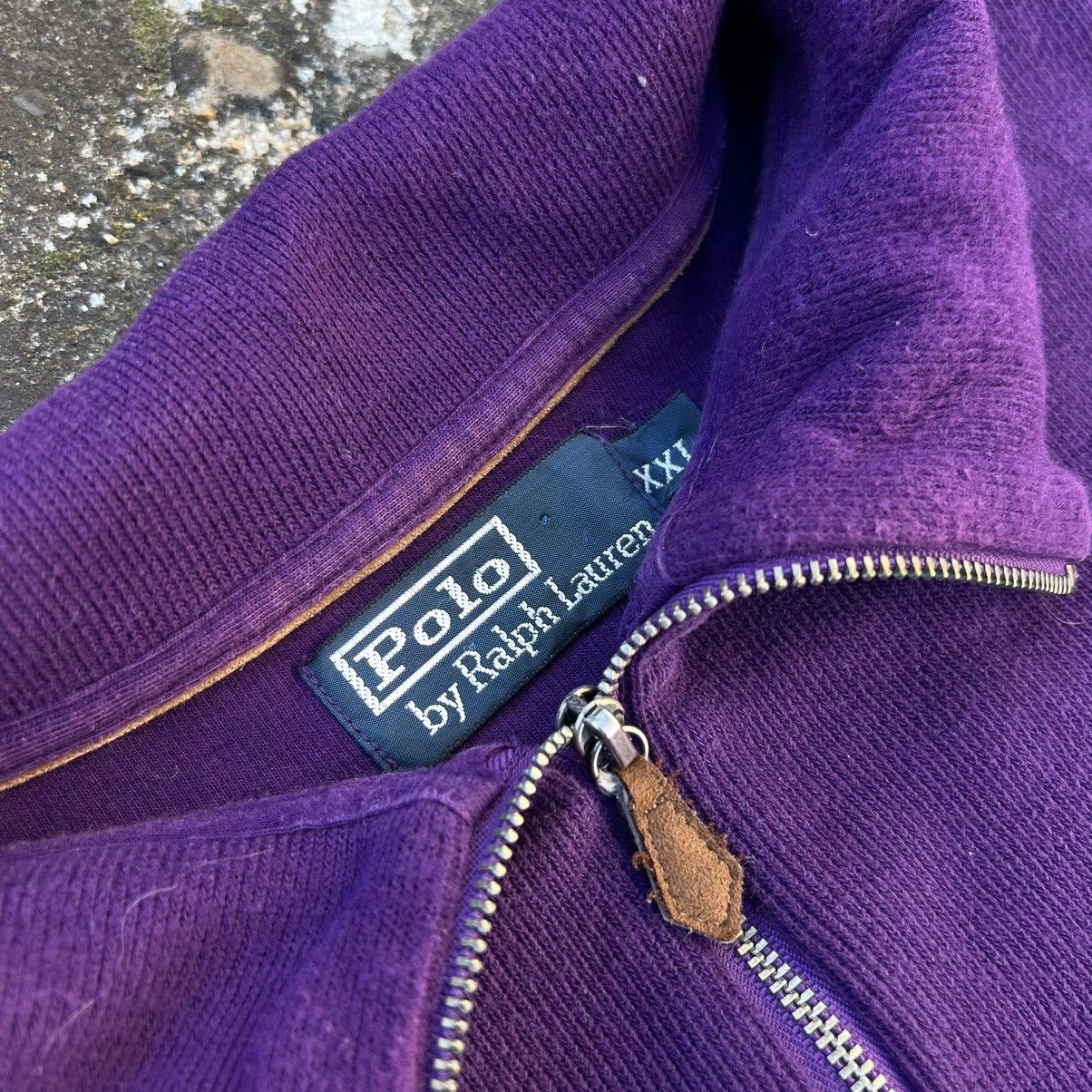 Designer × Polo Ralph Lauren Polo Ralph Lauren Blue Estate Rib Half Zip Sweater Jumper Size US XXL / EU 58 / 5 - 2 Thumbnail