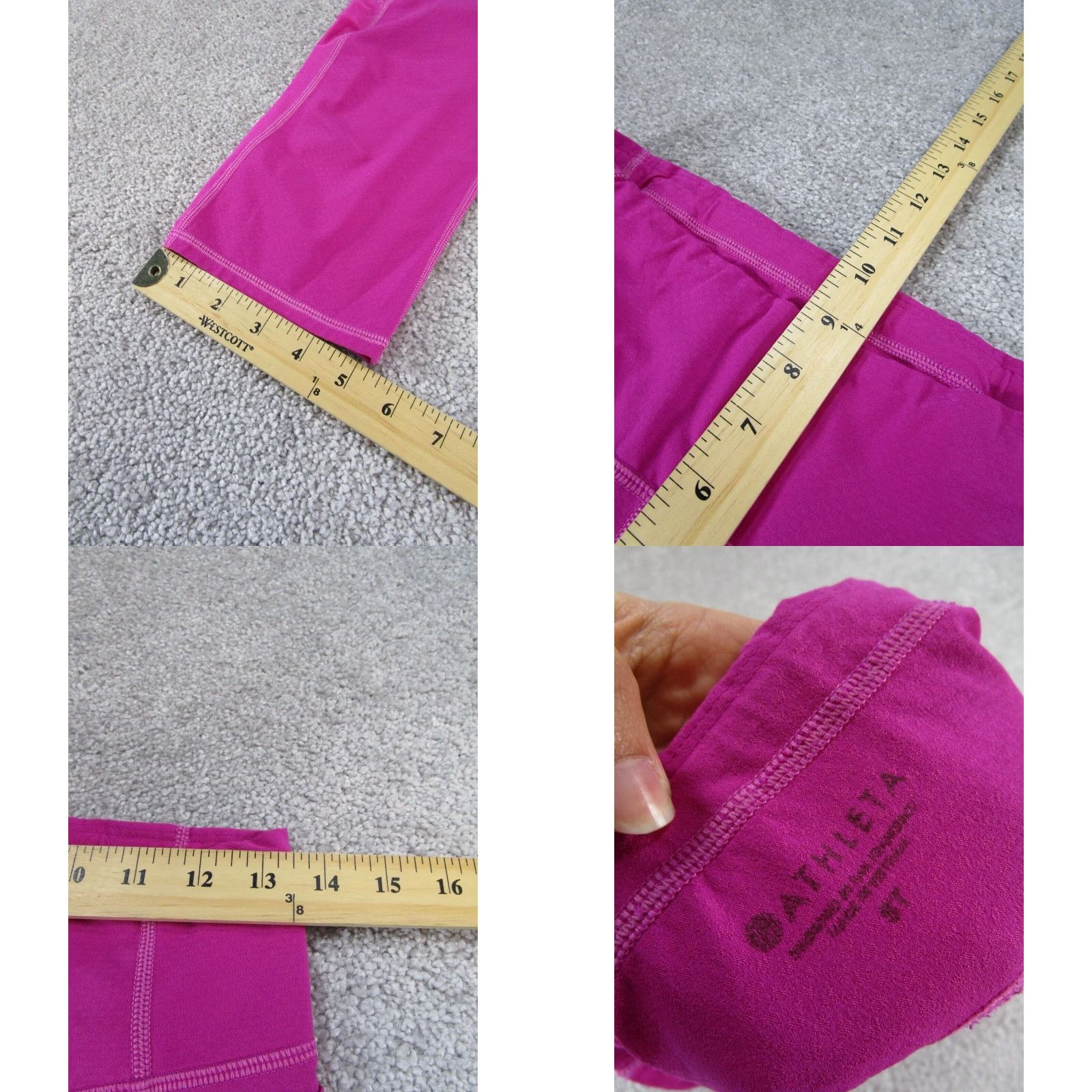 Athleta Athleta Capri Leggings Womens Small Tall Pink Gym Size 28" / US 6 / IT 42 - 4 Thumbnail