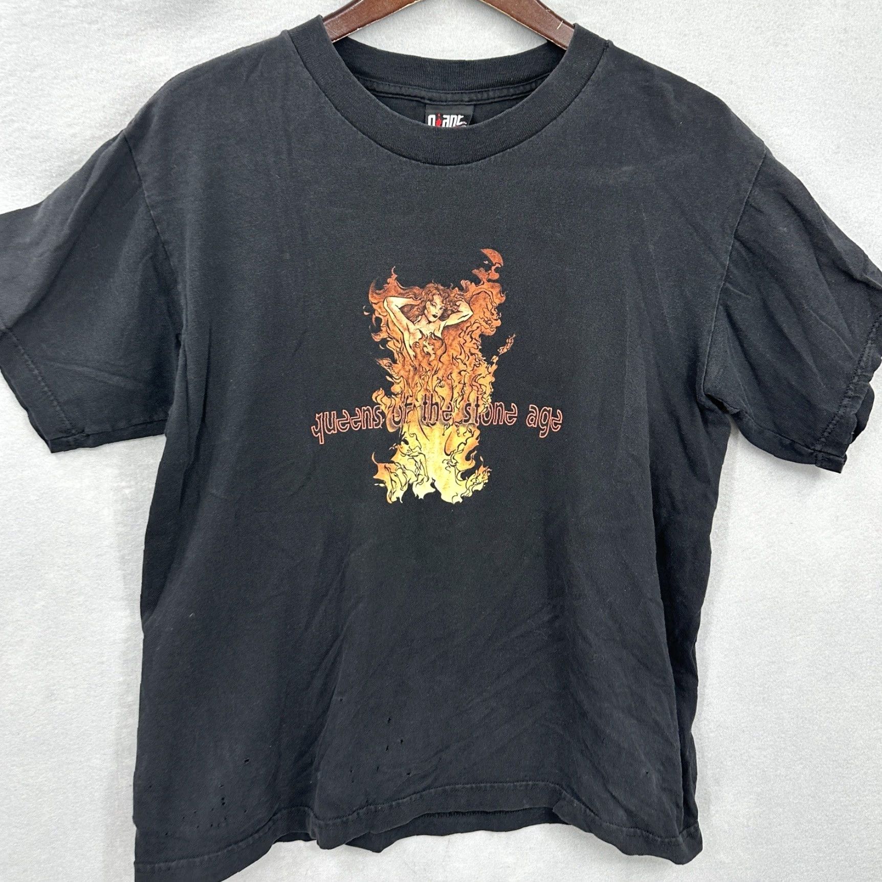 Vintage VTG Giants Queens Of The Stone Age Shirt Mens L 1990s Black Graphic Tee Grunge Giant Size US L / EU 52-54 / 3 - 6 Thumbnail