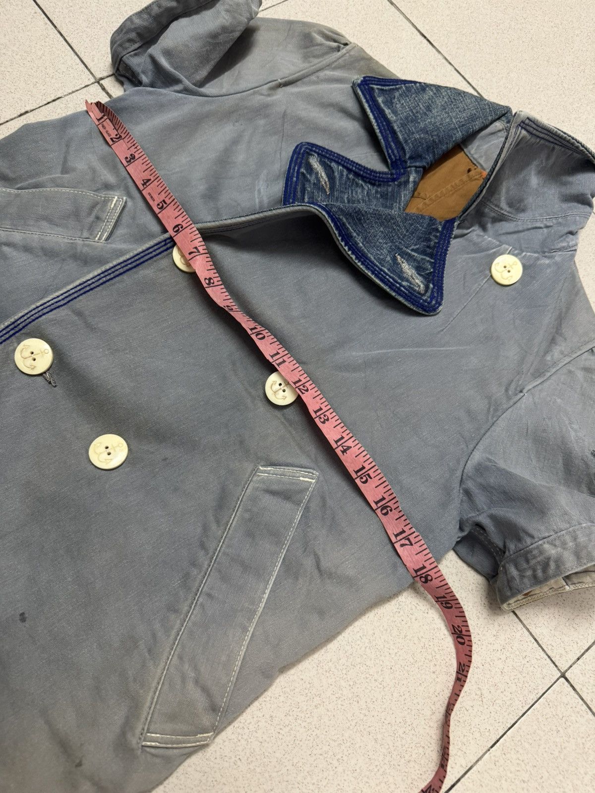 Kapital KAPITAL KIRO HIRATA DENIM DISTRESSED LOOK JACKET Size S / US 4 / IT 40 - 9 Thumbnail