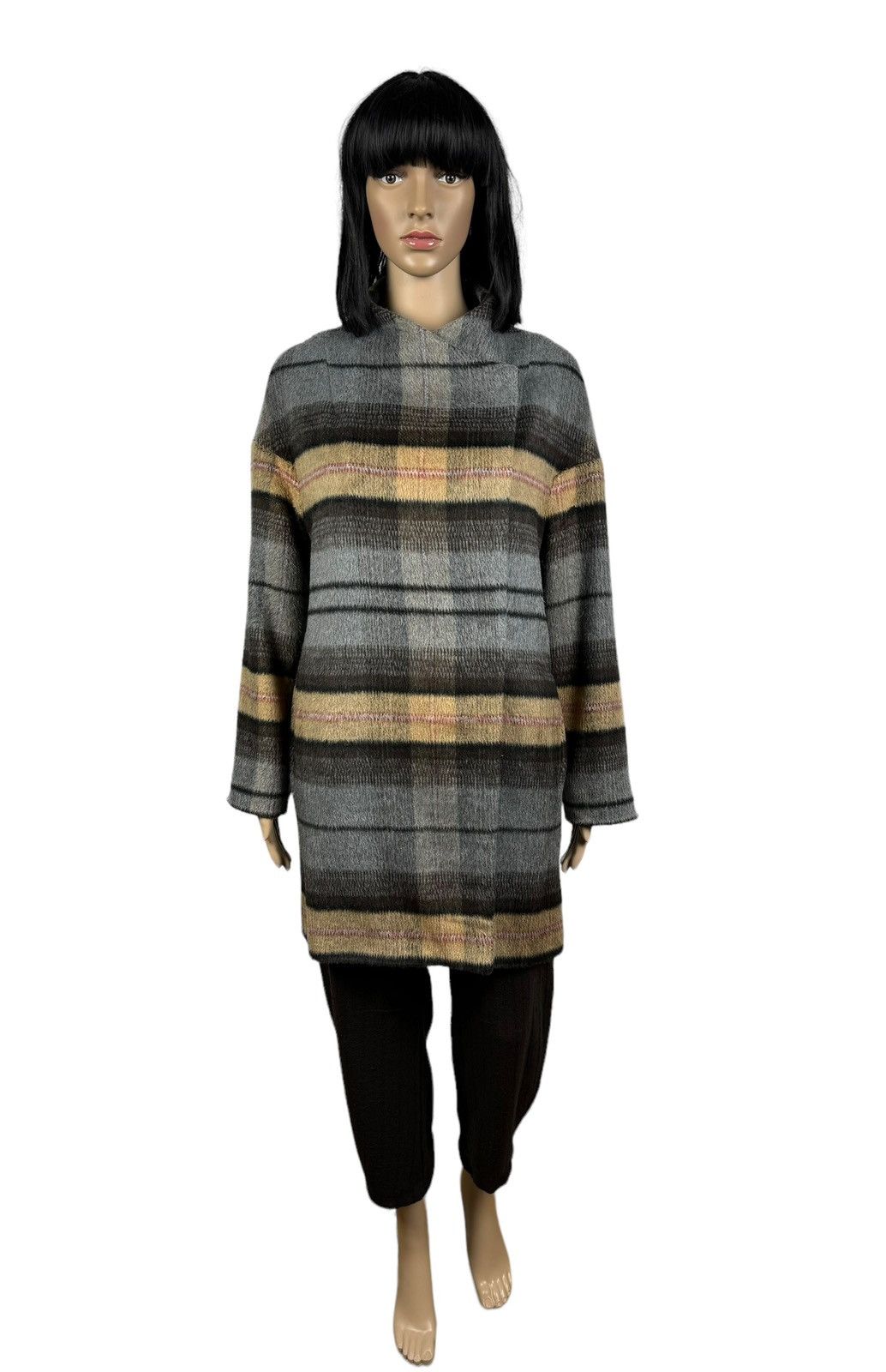 Marella Marella Check Plaid Wool-Viscose-Acrylic Coat size IT40 US4 Size S / US 4 / IT 40 - 2 Thumbnail