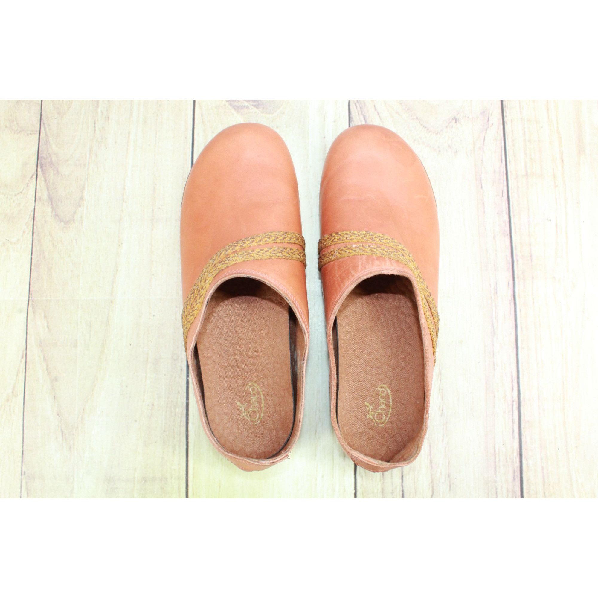 Chaco Chaco Women's Brown Leather Slide Mules Size US 8.5 / IT 38.5 - 6 Thumbnail