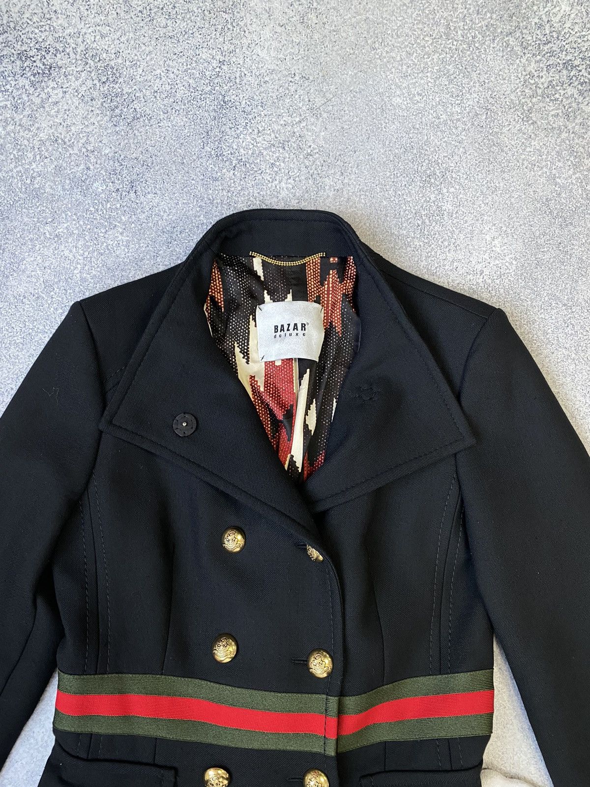 Designer × Vintage Vintage Bazar Deluxe Double Breasted black wool women’s coat Size L / US 10 / IT 46 - 9 Thumbnail