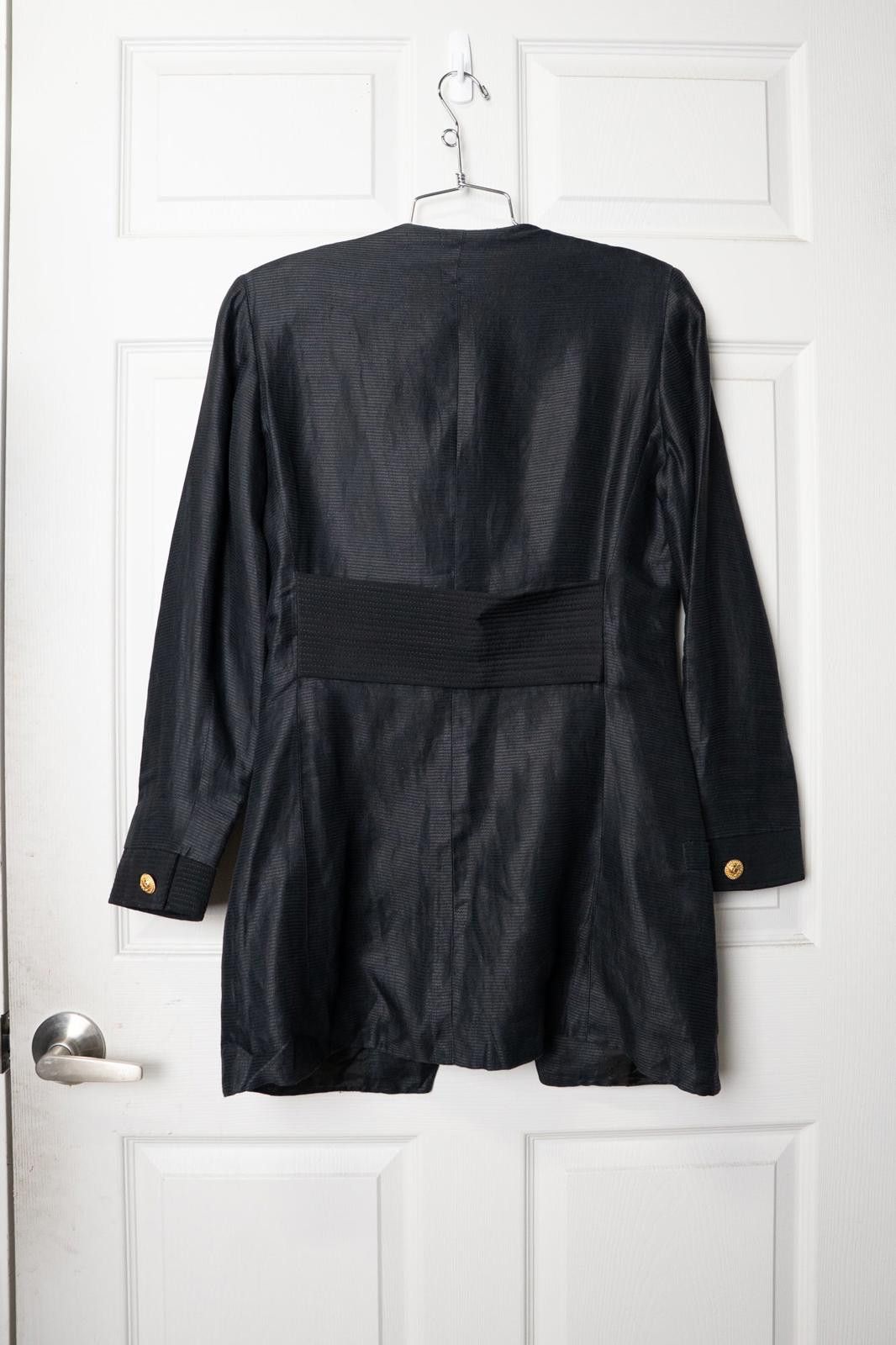 Other 90's Gianni Versace Couture Stripe Long Blazer Size M / US 6-8 / IT 42-44 - 2 Thumbnail