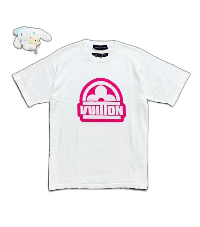Louis Vuitton Louis Vuitton Pink Logo Short Sleeve Knit Shirt-2506 Size US M / EU 48-50 / 2 - 1 Thumbnail